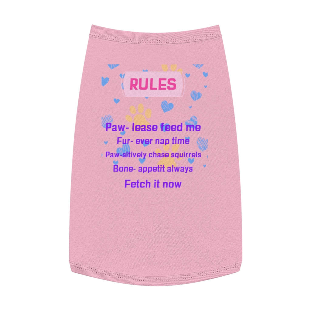 Cute dog rules Tank Top - Paw-some Feeding Rules, Dog Apparel, Pet Gift, Funny Dog Shirt - Pawmug