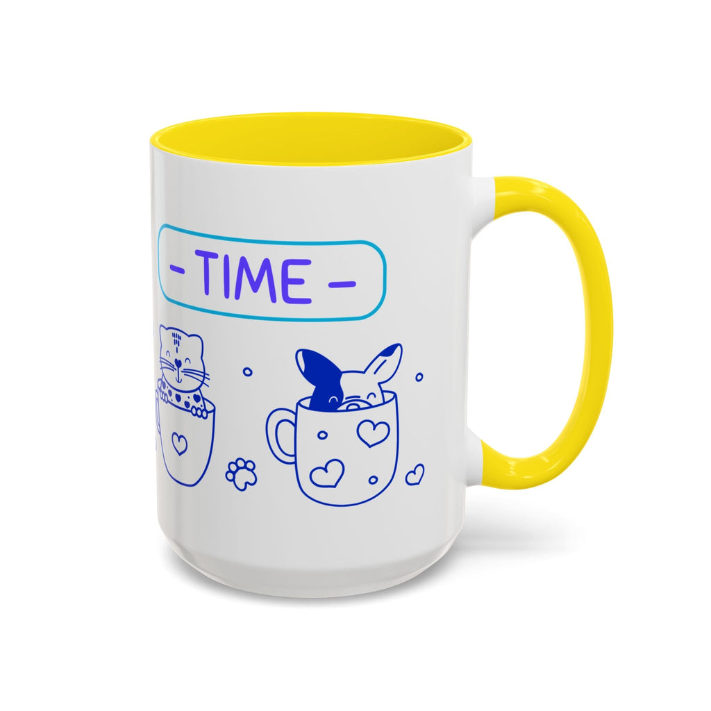 Cute pups Accent Coffee Mug - Perfect for Animal Lovers, Unique Gift for Friends, Tea Time, Kitchen Decor, Coffee Lovers Printify