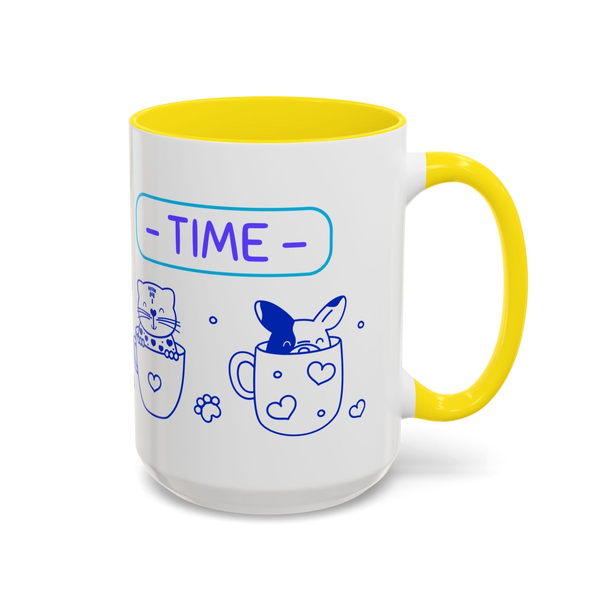 Cute pups Accent Coffee Mug - Perfect for Animal Lovers, Unique Gift for Friends, Tea Time, Kitchen Decor, Coffee Lovers Printify
