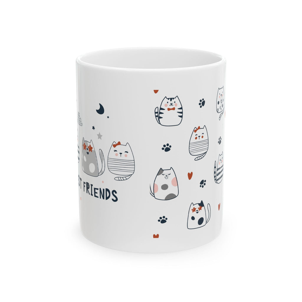 Adorable Cat Friends Ceramic Mug - Perfect Gift for Cat Lovers Printify