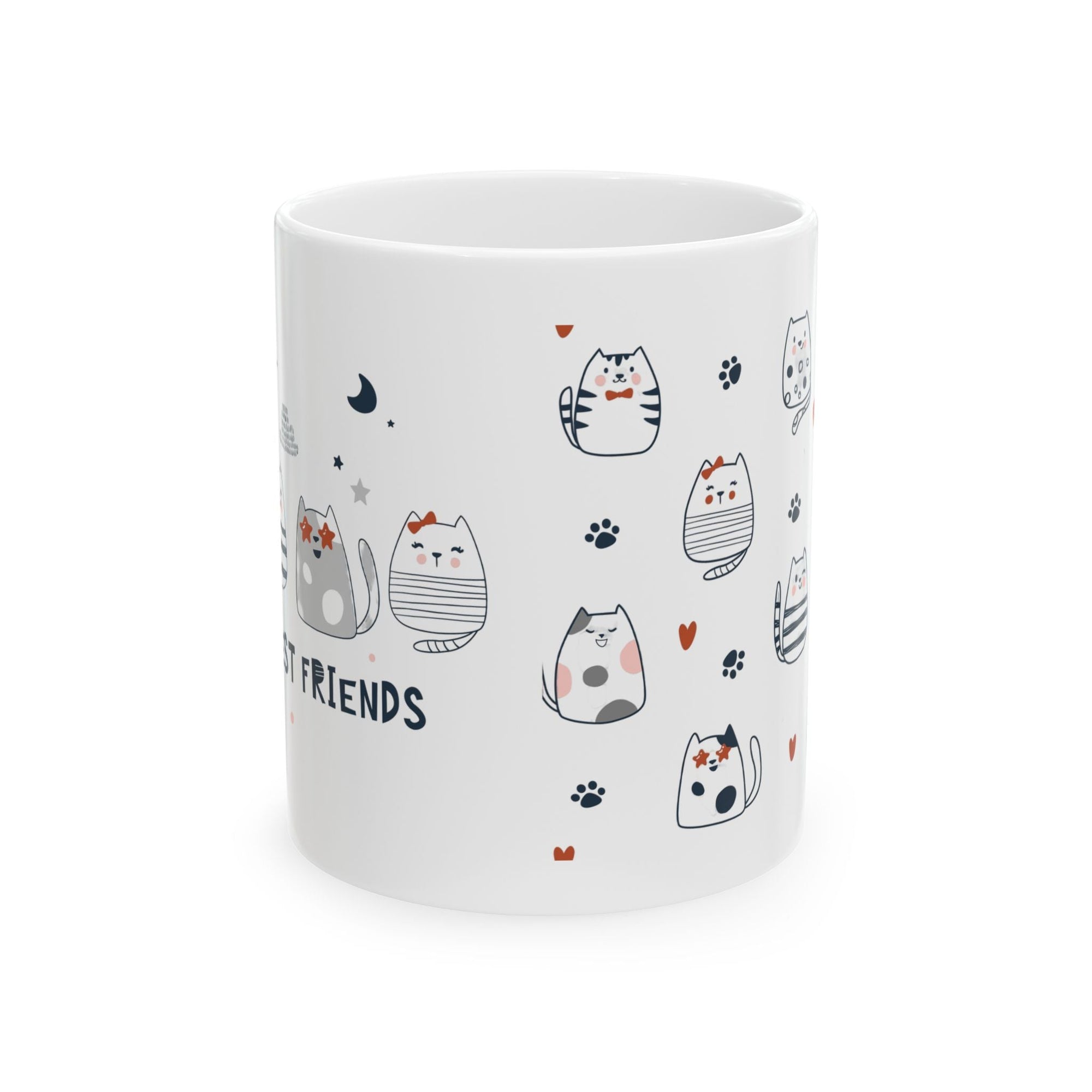 Adorable Cat Friends Ceramic Mug - Perfect Gift for Cat Lovers Printify