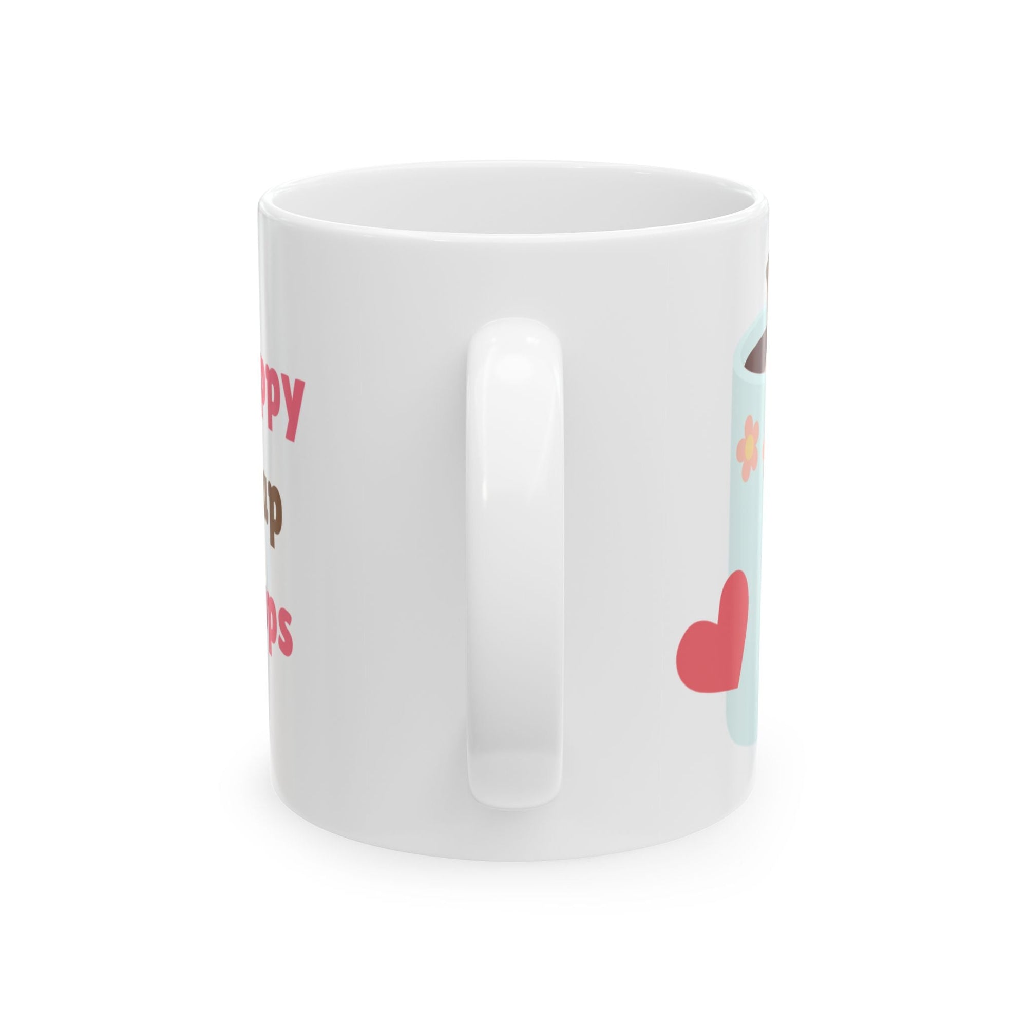 Happy Pup pop Ceramic Mug - Cute Puppy Coffee Cup, Pet Lover Gift, Funny Kitchenware, Animal Lover Present, Dog-Themed Drinkware Printify