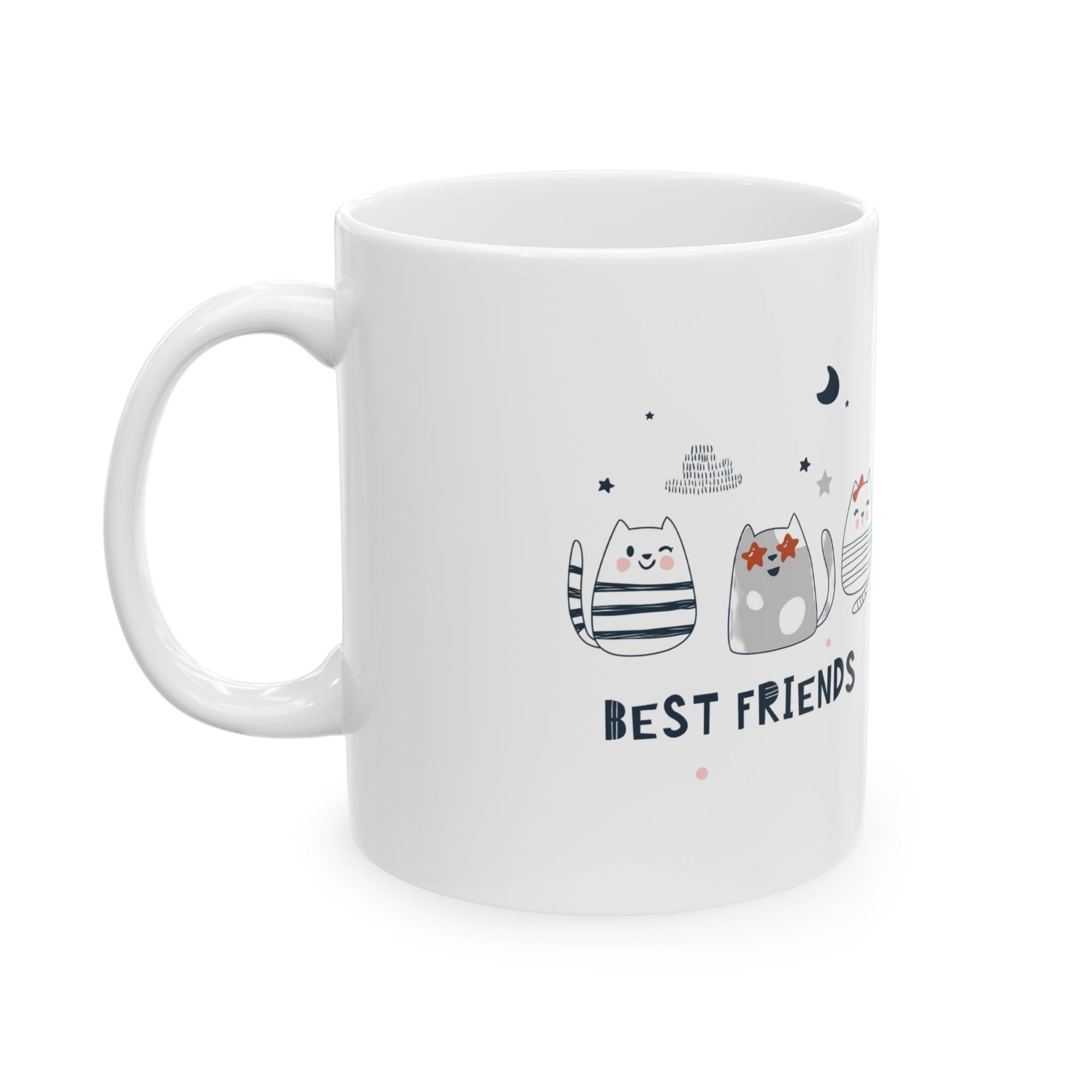 Adorable Cat Friends Ceramic Mug - Perfect Gift for Cat Lovers Printify