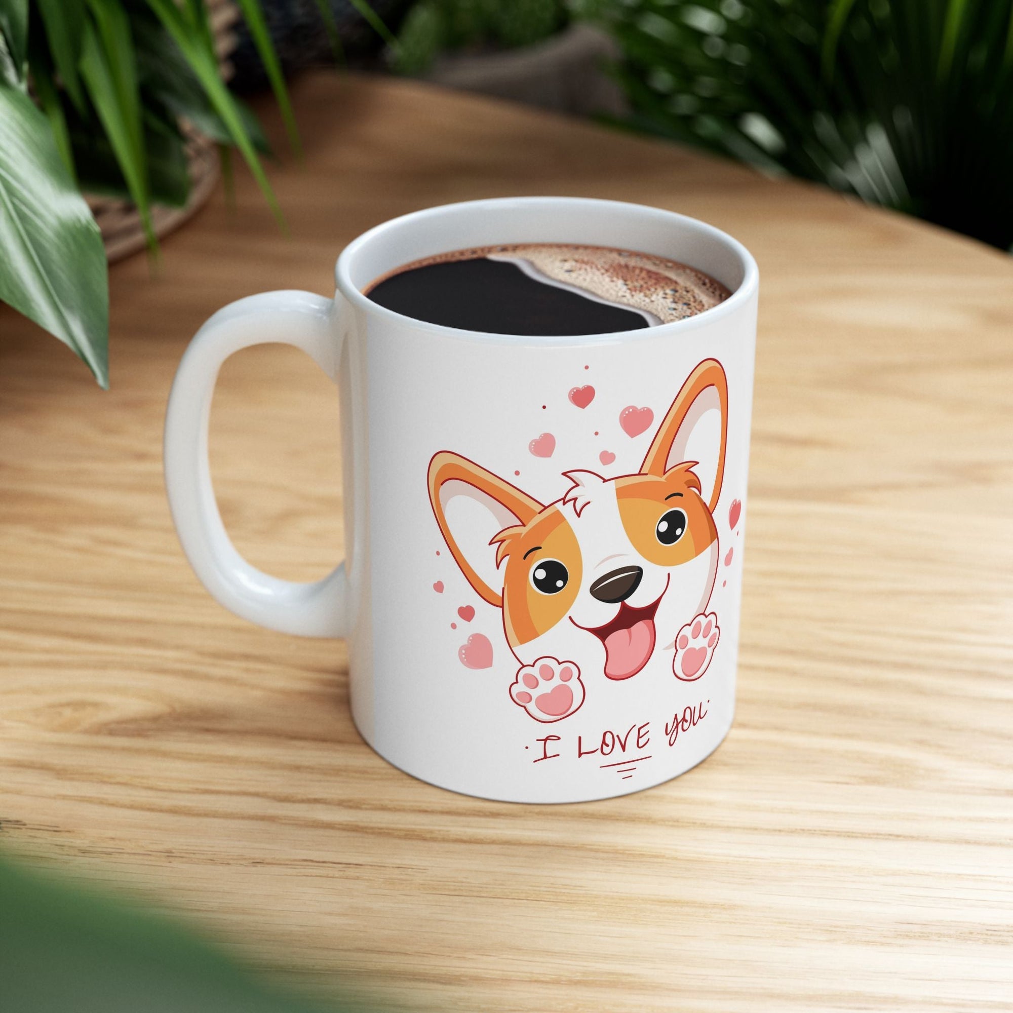 Adorable Corgi Love Ceramic Mug - Perfect Gift for Dog Lovers Printify