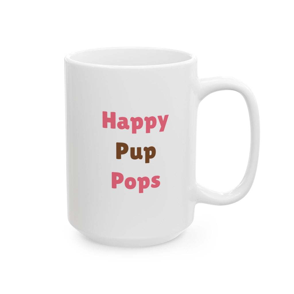 Happy Pup pop Ceramic Mug - Cute Puppy Coffee Cup, Pet Lover Gift, Funny Kitchenware, Animal Lover Present, Dog-Themed Drinkware Printify