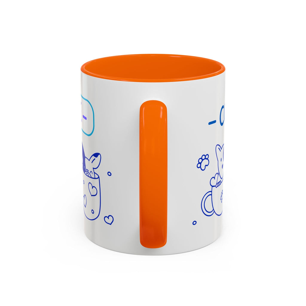 Cute pups Accent Coffee Mug - Perfect for Animal Lovers, Unique Gift for Friends, Tea Time, Kitchen Decor, Coffee Lovers Printify