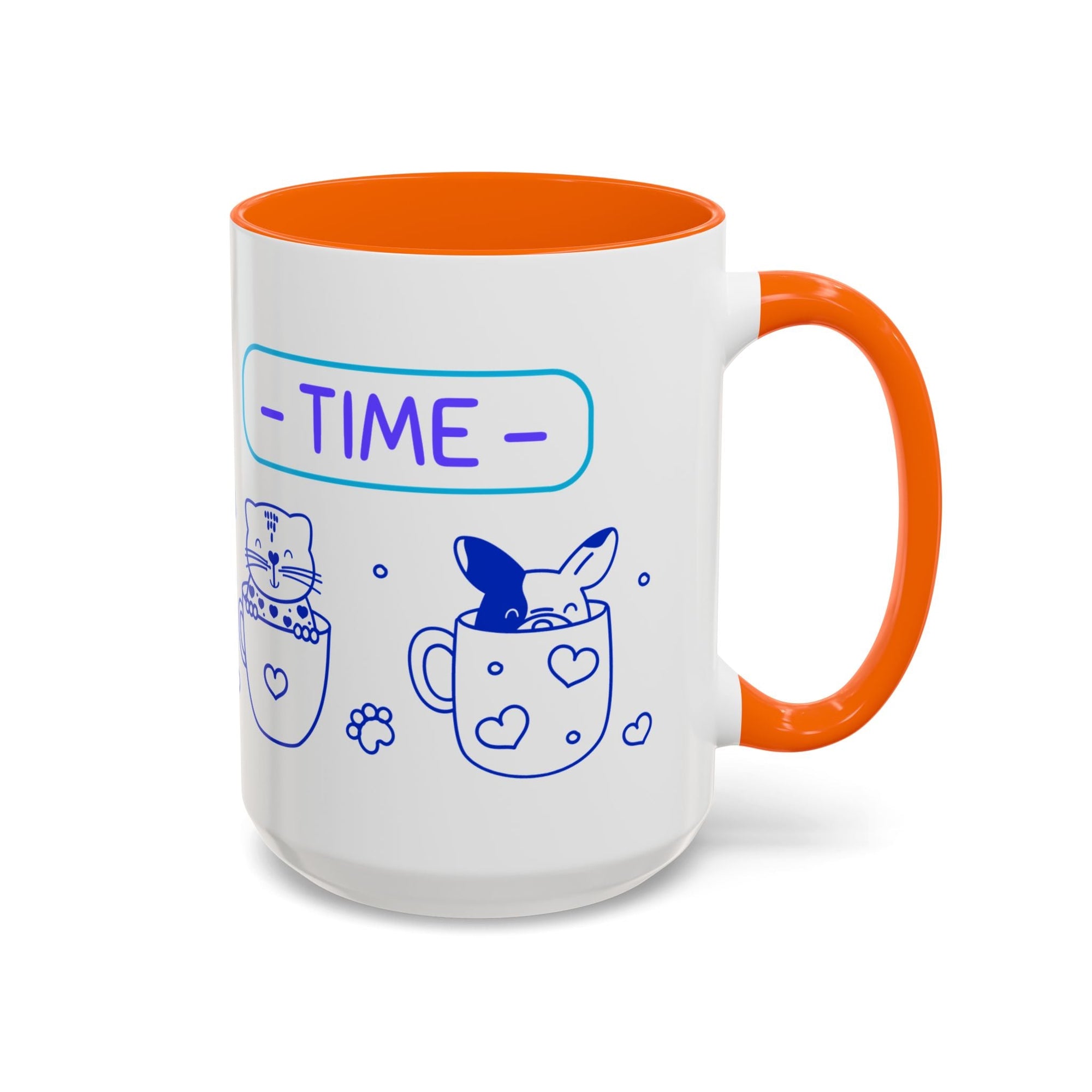 Cute pups Accent Coffee Mug - Perfect for Animal Lovers, Unique Gift for Friends, Tea Time, Kitchen Decor, Coffee Lovers Printify