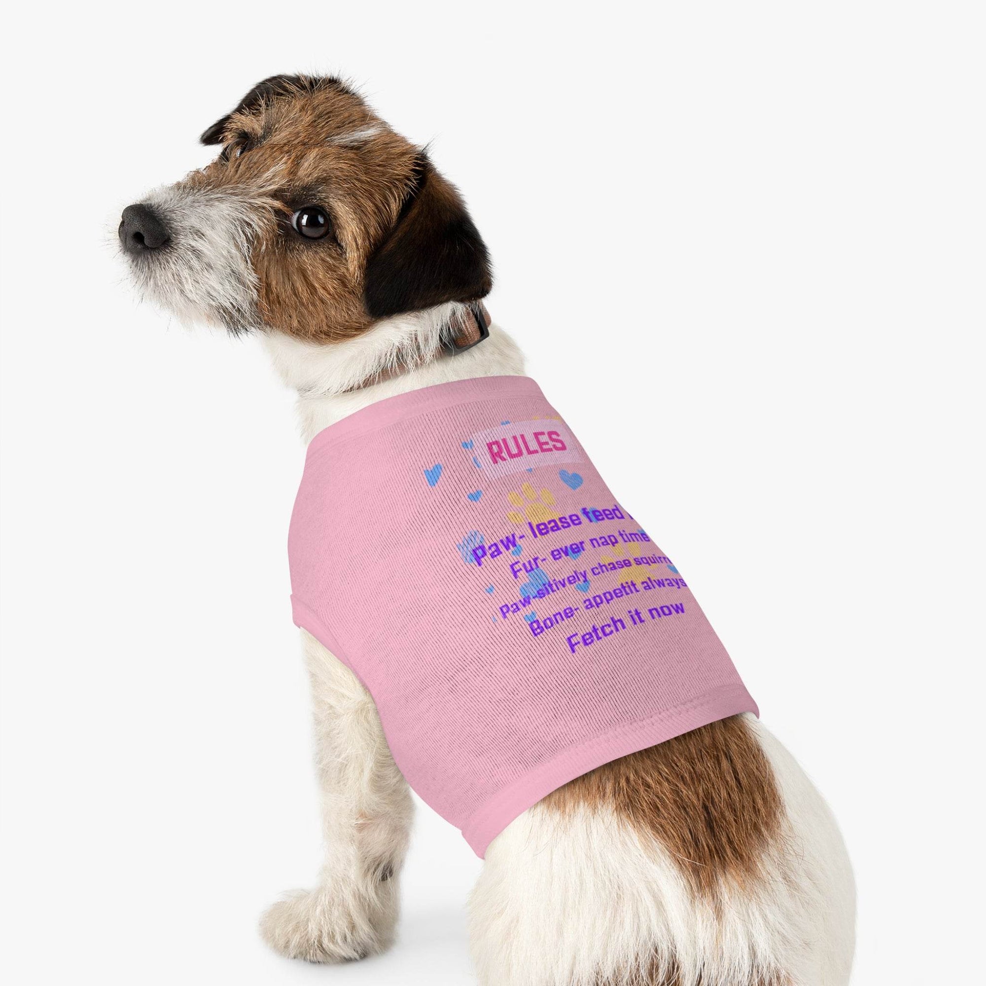 Cute dog rules Tank Top - Paw-some Feeding Rules, Dog Apparel, Pet Gift, Funny Dog Shirt - Pawmug