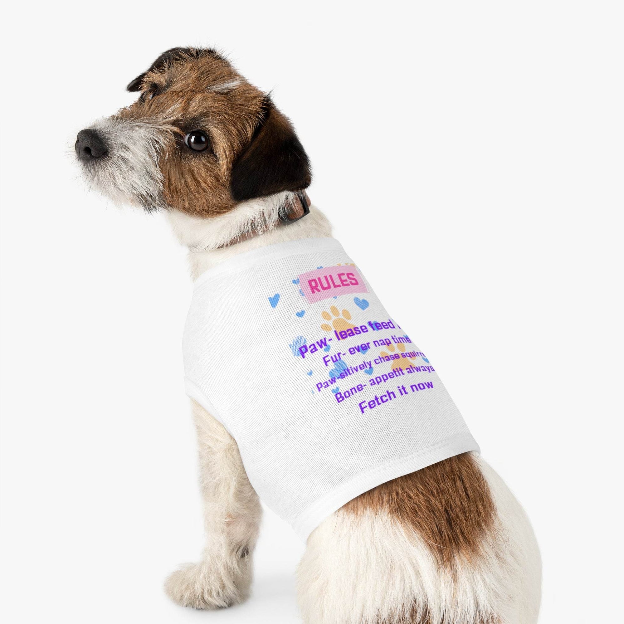 Cute dog rules Tank Top - Paw-some Feeding Rules, Dog Apparel, Pet Gift, Funny Dog Shirt - Pawmug