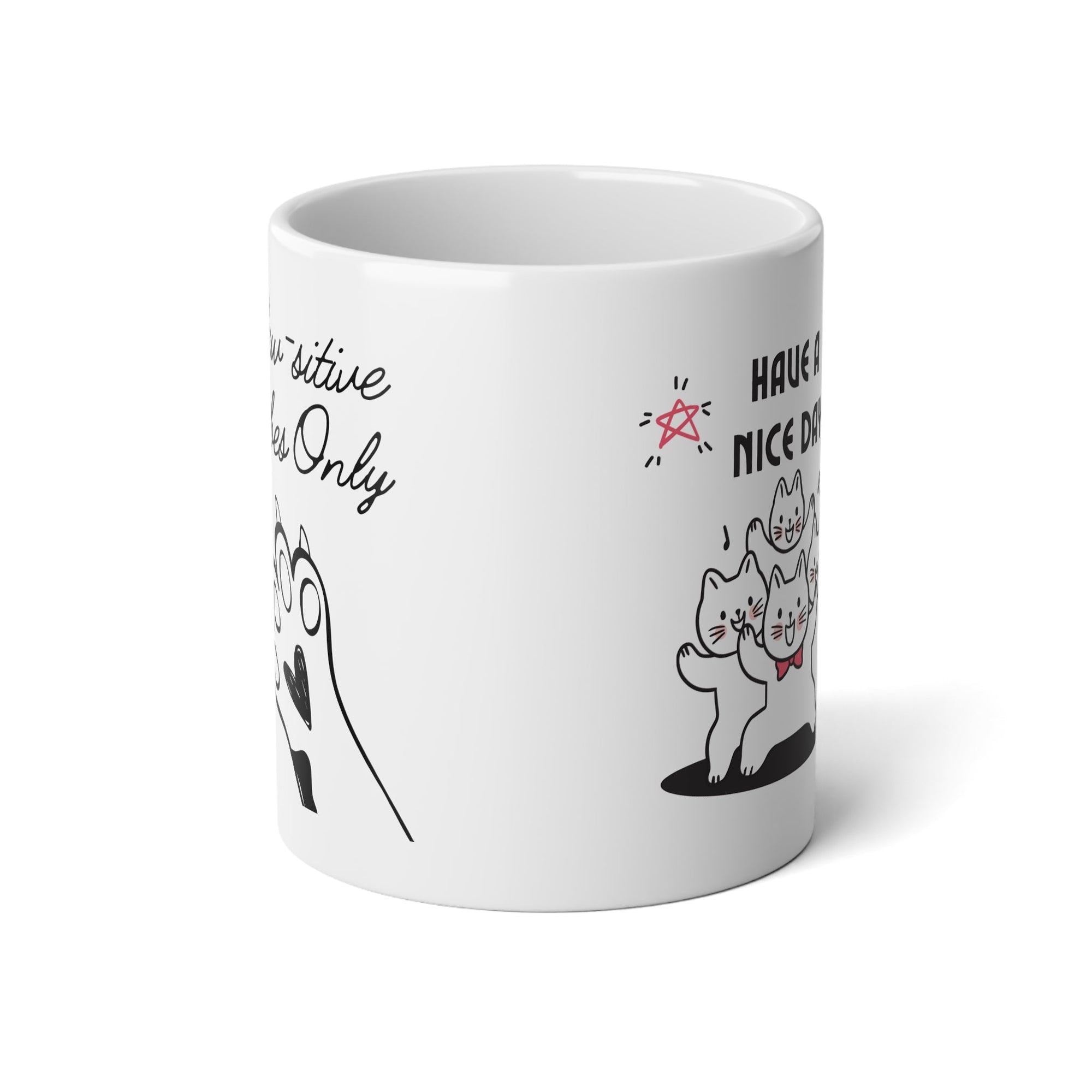 Funny Cat Jumbo Mug, 20oz, Coffee Lover Gift, Cat Mom Mug, Cute Cat Design, Pet Lover Coffee Cup Printify