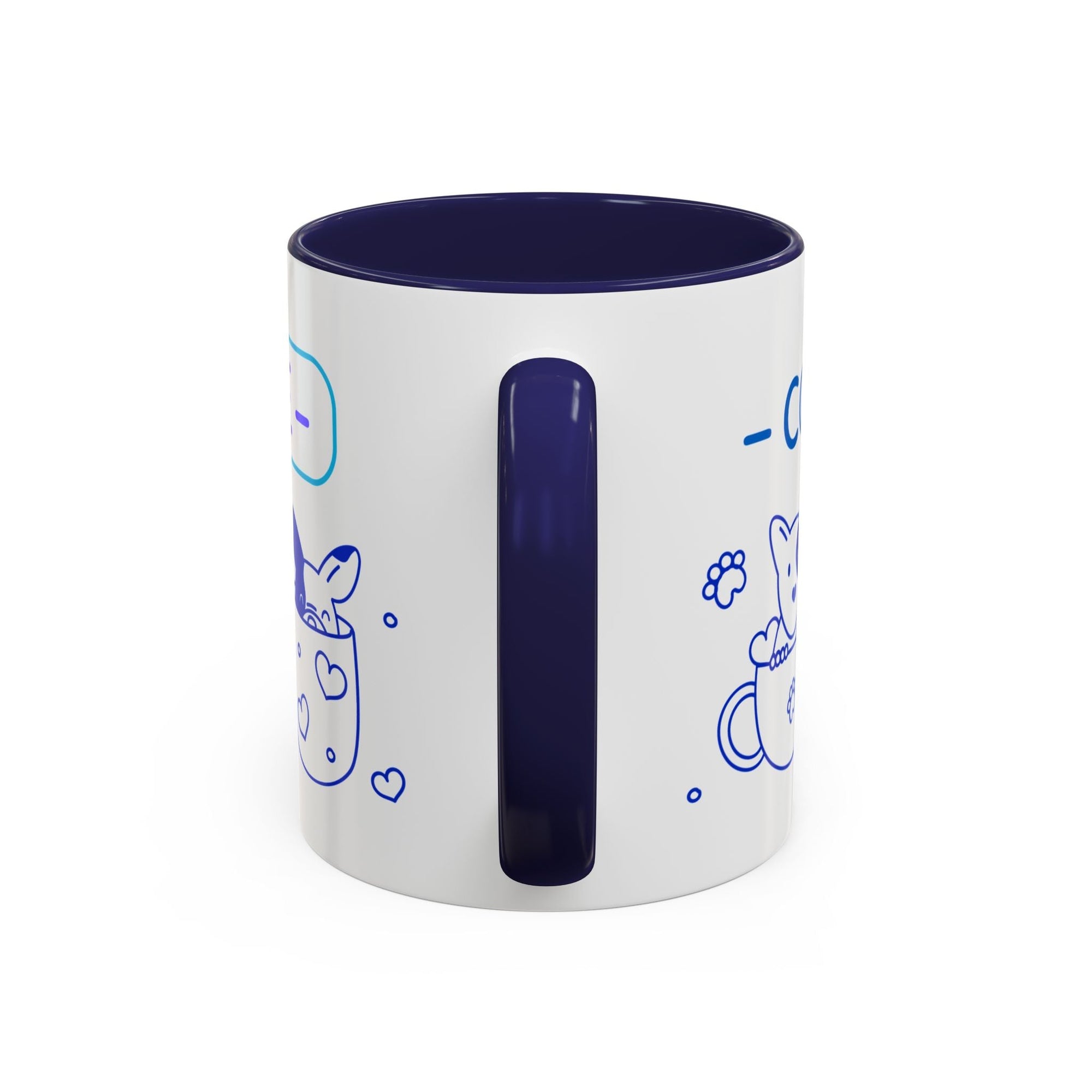 Cute pups Accent Coffee Mug - Perfect for Animal Lovers, Unique Gift for Friends, Tea Time, Kitchen Decor, Coffee Lovers Printify