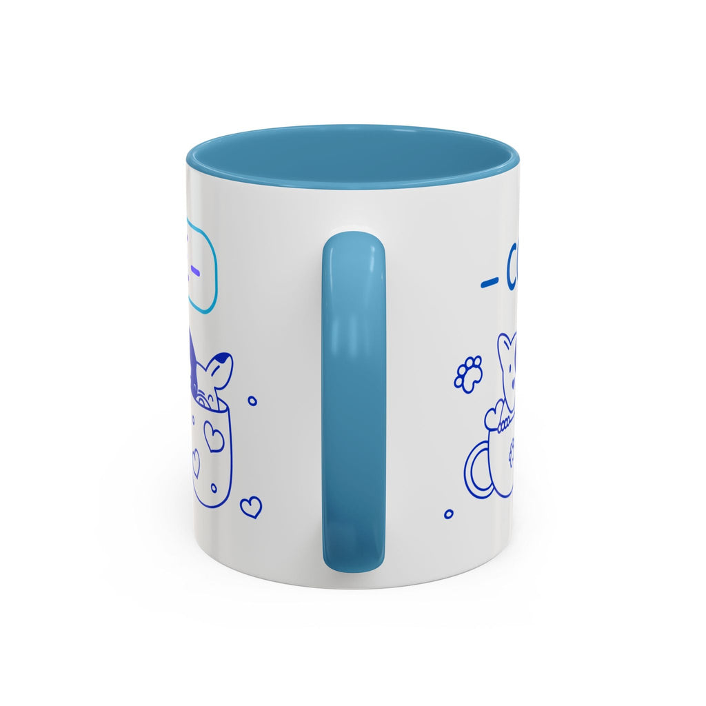 Cute pups Accent Coffee Mug - Perfect for Animal Lovers, Unique Gift for Friends, Tea Time, Kitchen Decor, Coffee Lovers Printify