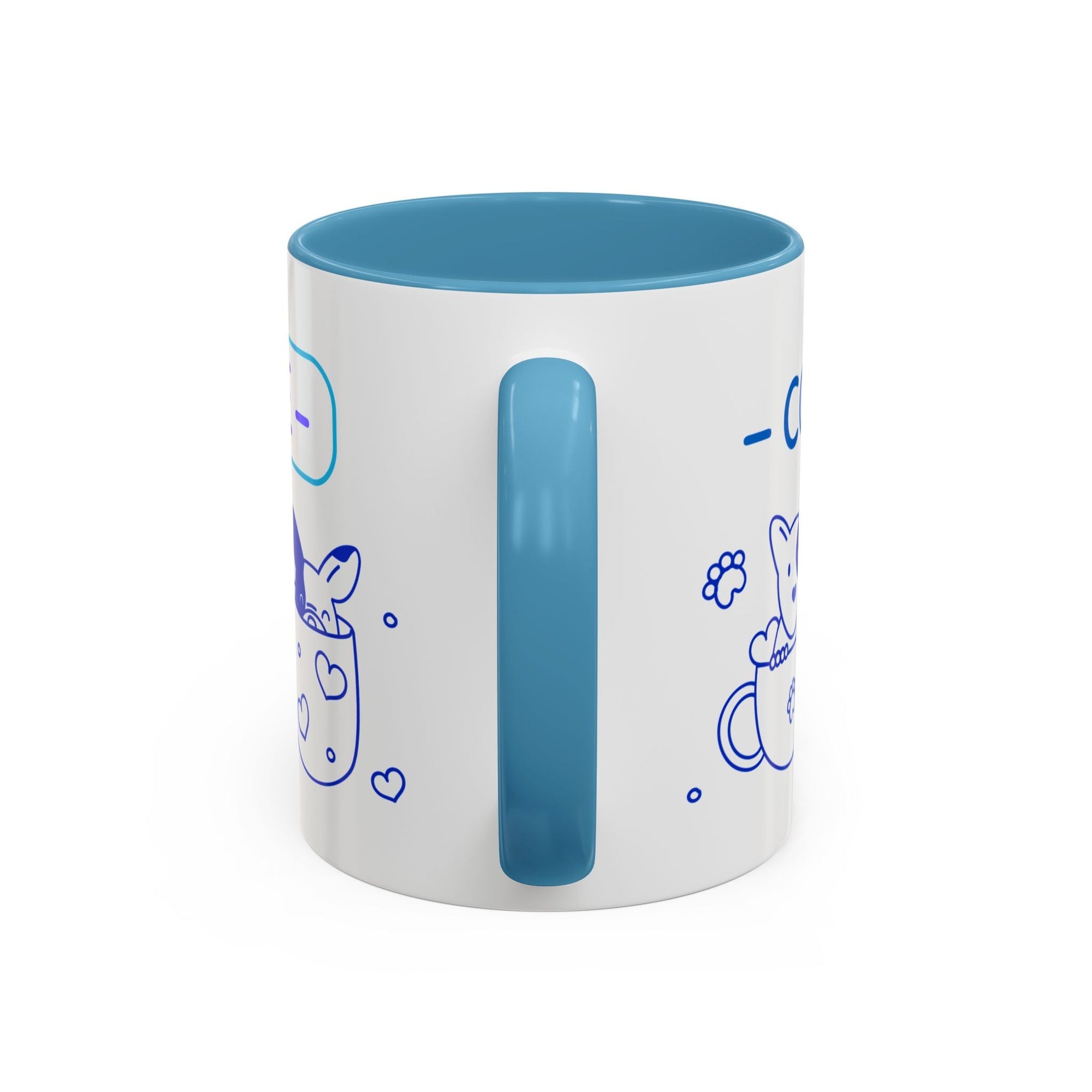 Cute pups Accent Coffee Mug - Perfect for Animal Lovers, Unique Gift for Friends, Tea Time, Kitchen Decor, Coffee Lovers Printify