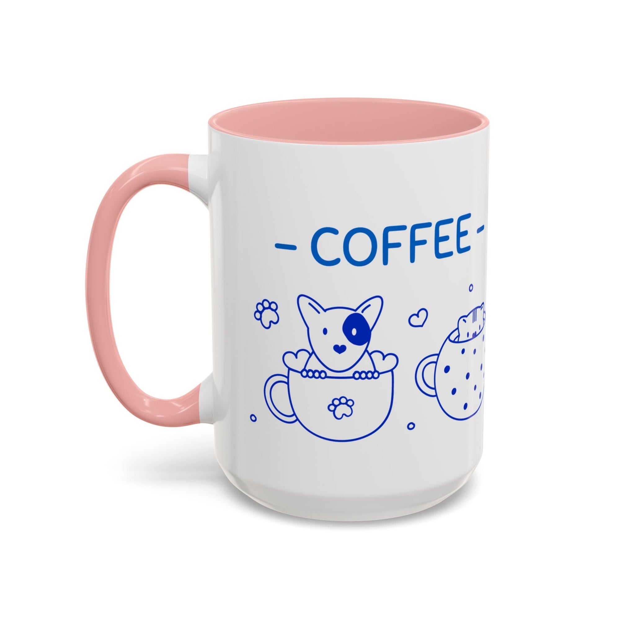 Cute pups Accent Coffee Mug - Perfect for Animal Lovers, Unique Gift for Friends, Tea Time, Kitchen Decor, Coffee Lovers Printify
