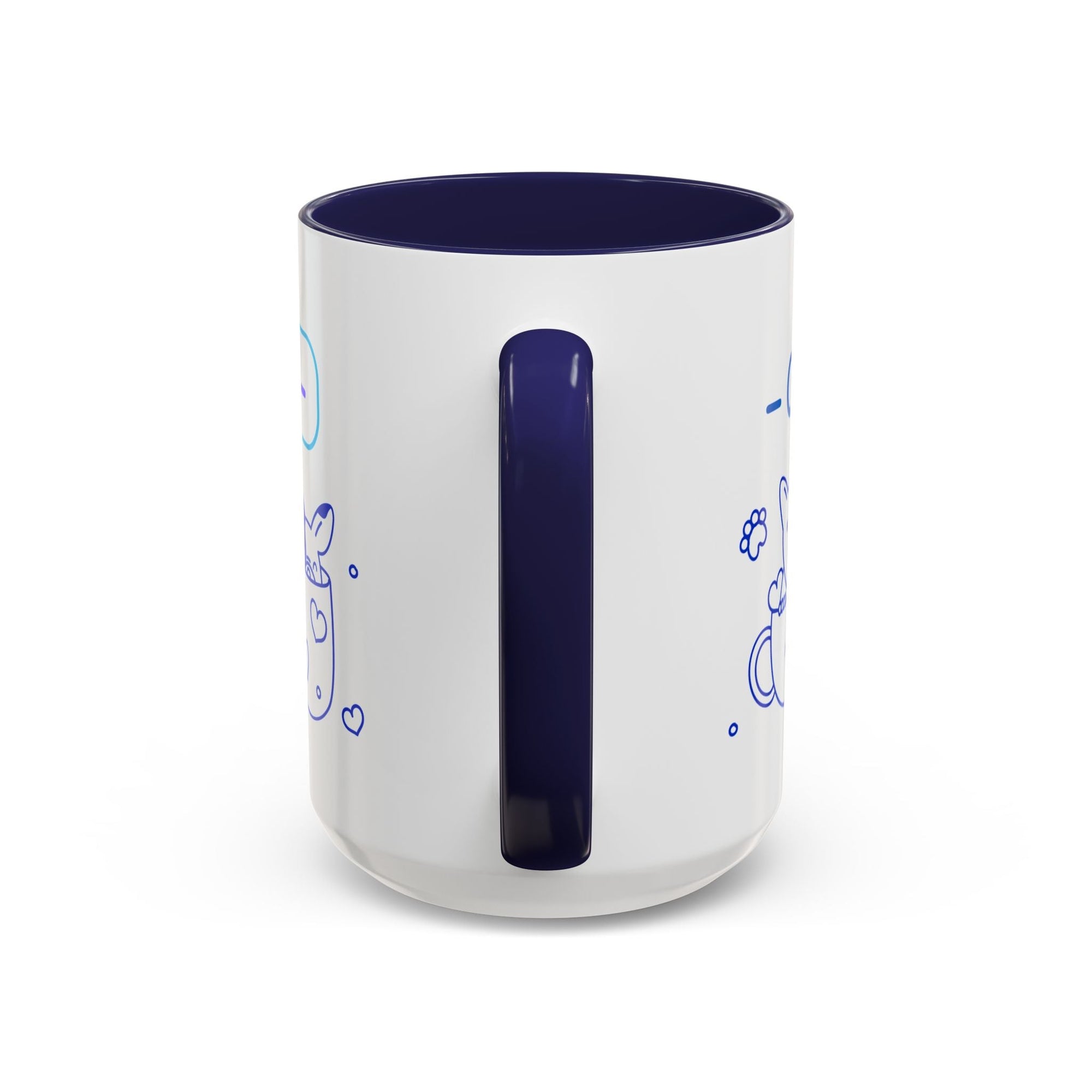 Cute pups Accent Coffee Mug - Perfect for Animal Lovers, Unique Gift for Friends, Tea Time, Kitchen Decor, Coffee Lovers Printify