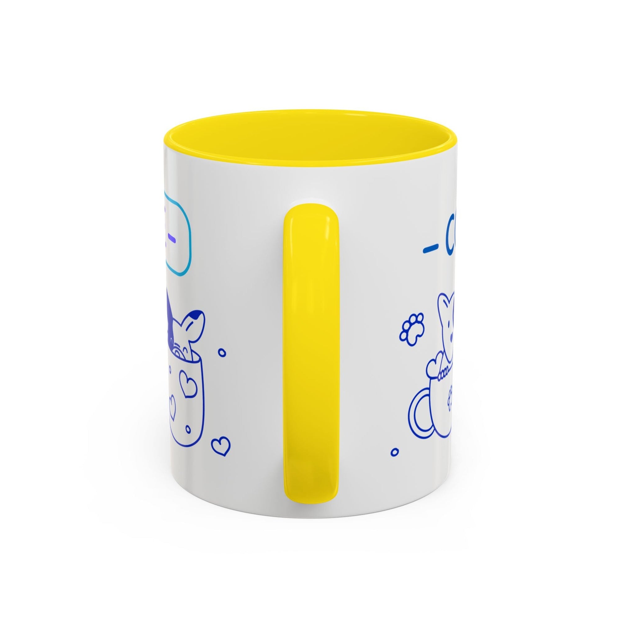 Cute pups Accent Coffee Mug - Perfect for Animal Lovers, Unique Gift for Friends, Tea Time, Kitchen Decor, Coffee Lovers Printify