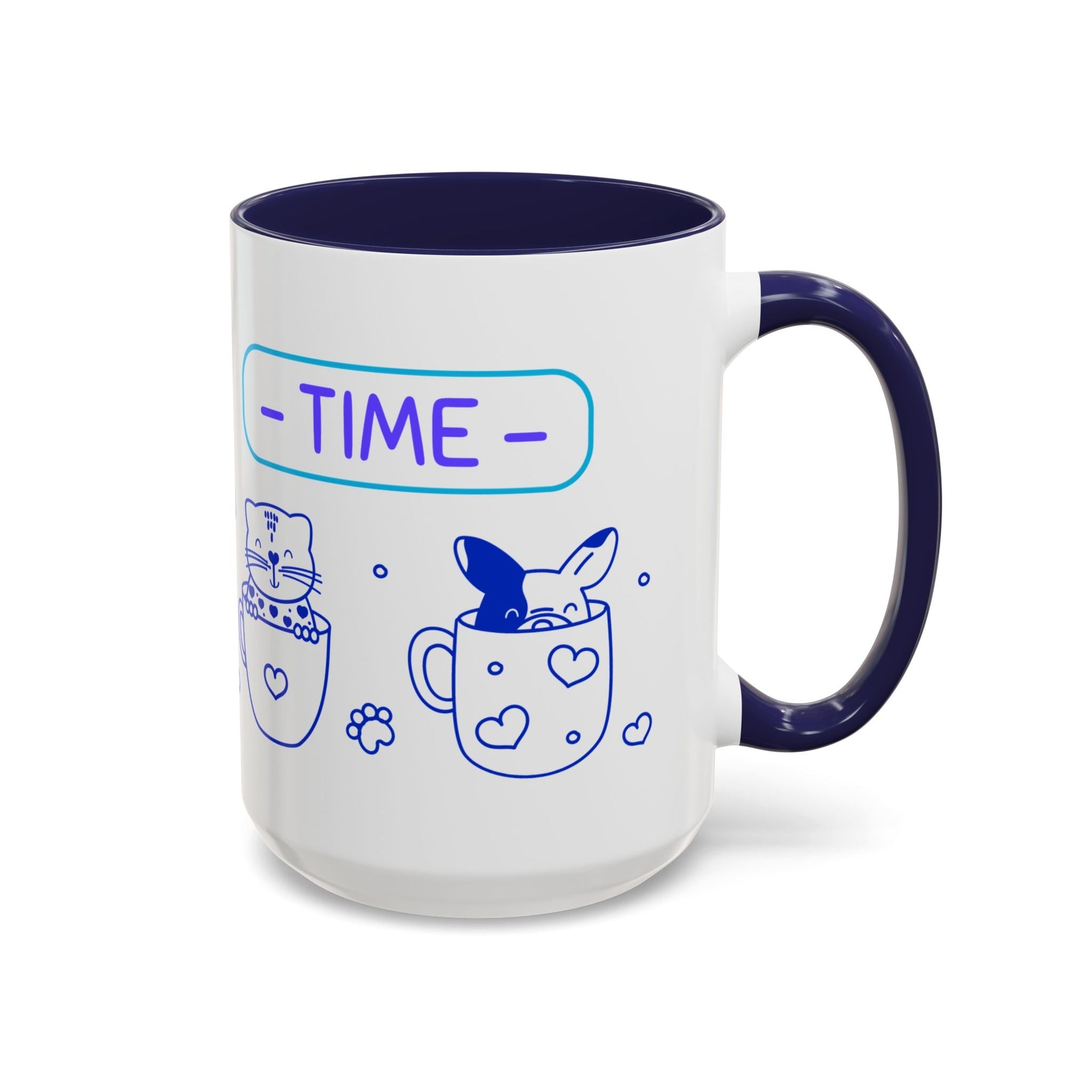 Cute pups Accent Coffee Mug - Perfect for Animal Lovers, Unique Gift for Friends, Tea Time, Kitchen Decor, Coffee Lovers Printify