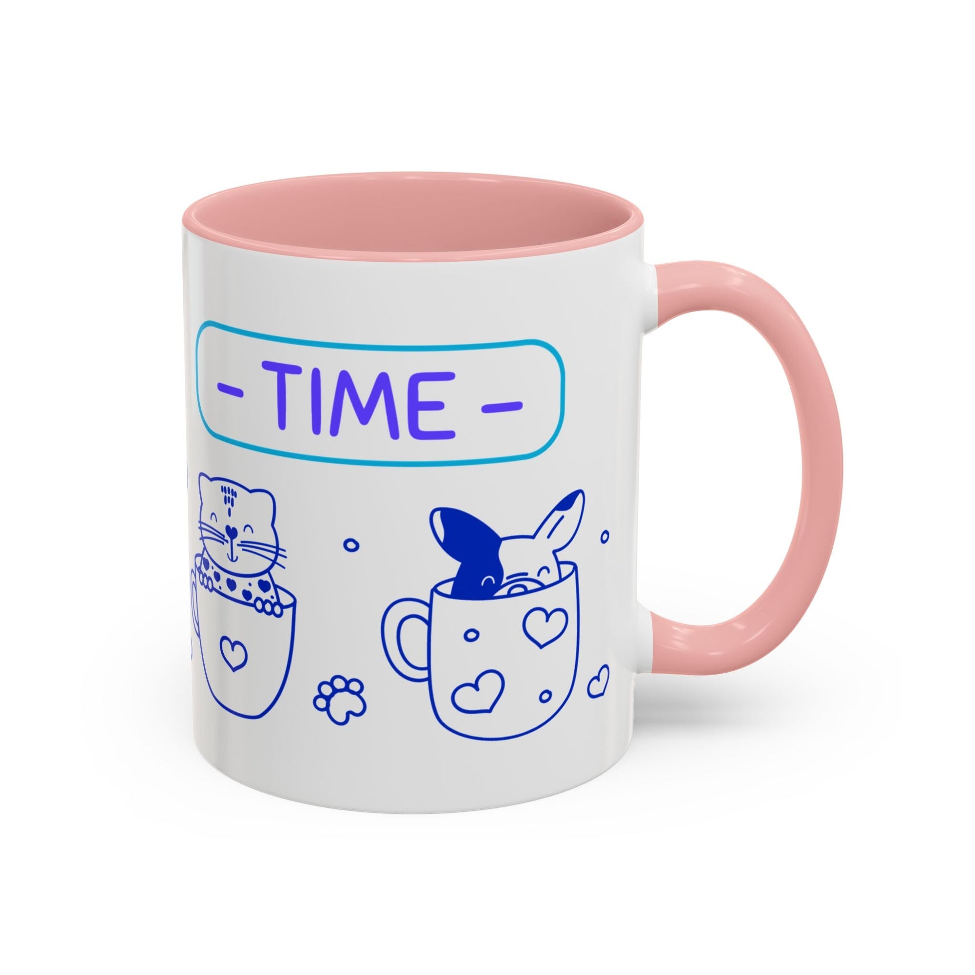 Cute pups Accent Coffee Mug - Perfect for Animal Lovers, Unique Gift for Friends, Tea Time, Kitchen Decor, Coffee Lovers Printify