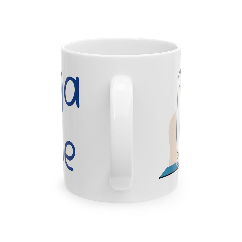 Yoga Time Ceramic Mug - Funny Mug for Yoga Lovers, Gift for Fitness Enthusiasts, Perfect for Home, Office, Coffee or Tea