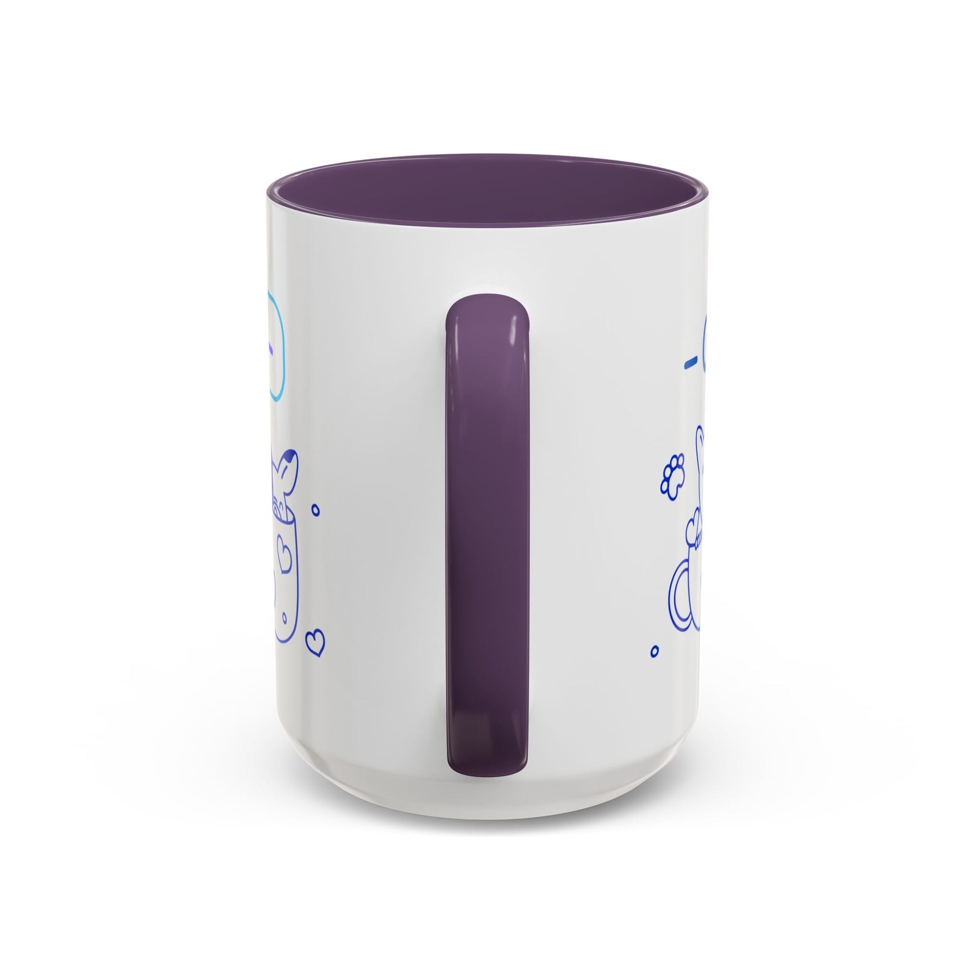 Cute pups Accent Coffee Mug - Perfect for Animal Lovers, Unique Gift for Friends, Tea Time, Kitchen Decor, Coffee Lovers Printify