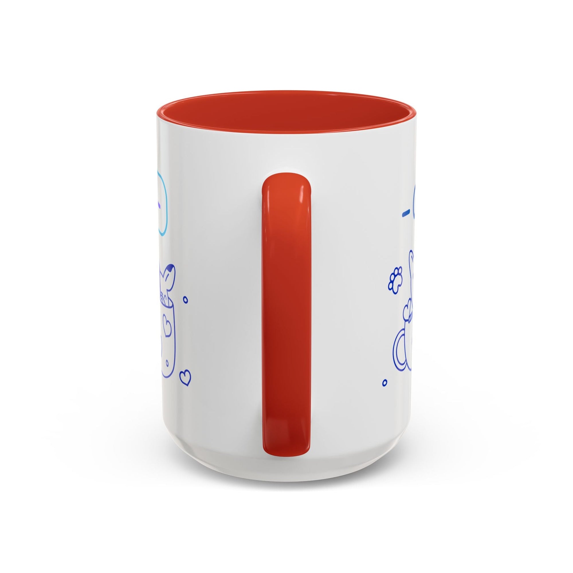 Cute pups Accent Coffee Mug - Perfect for Animal Lovers, Unique Gift for Friends, Tea Time, Kitchen Decor, Coffee Lovers Printify
