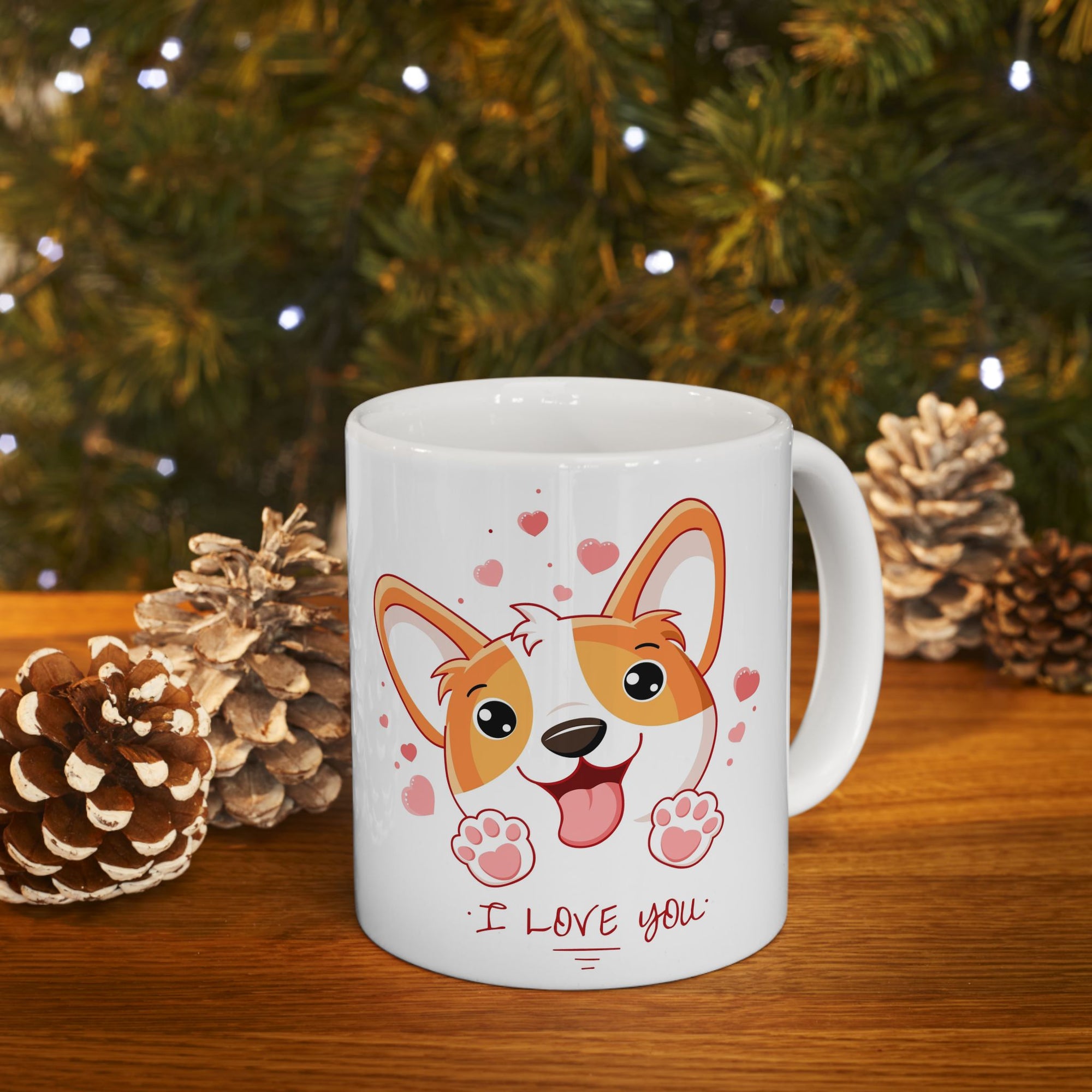 Adorable Corgi Love Ceramic Mug - Perfect Gift for Dog Lovers Printify