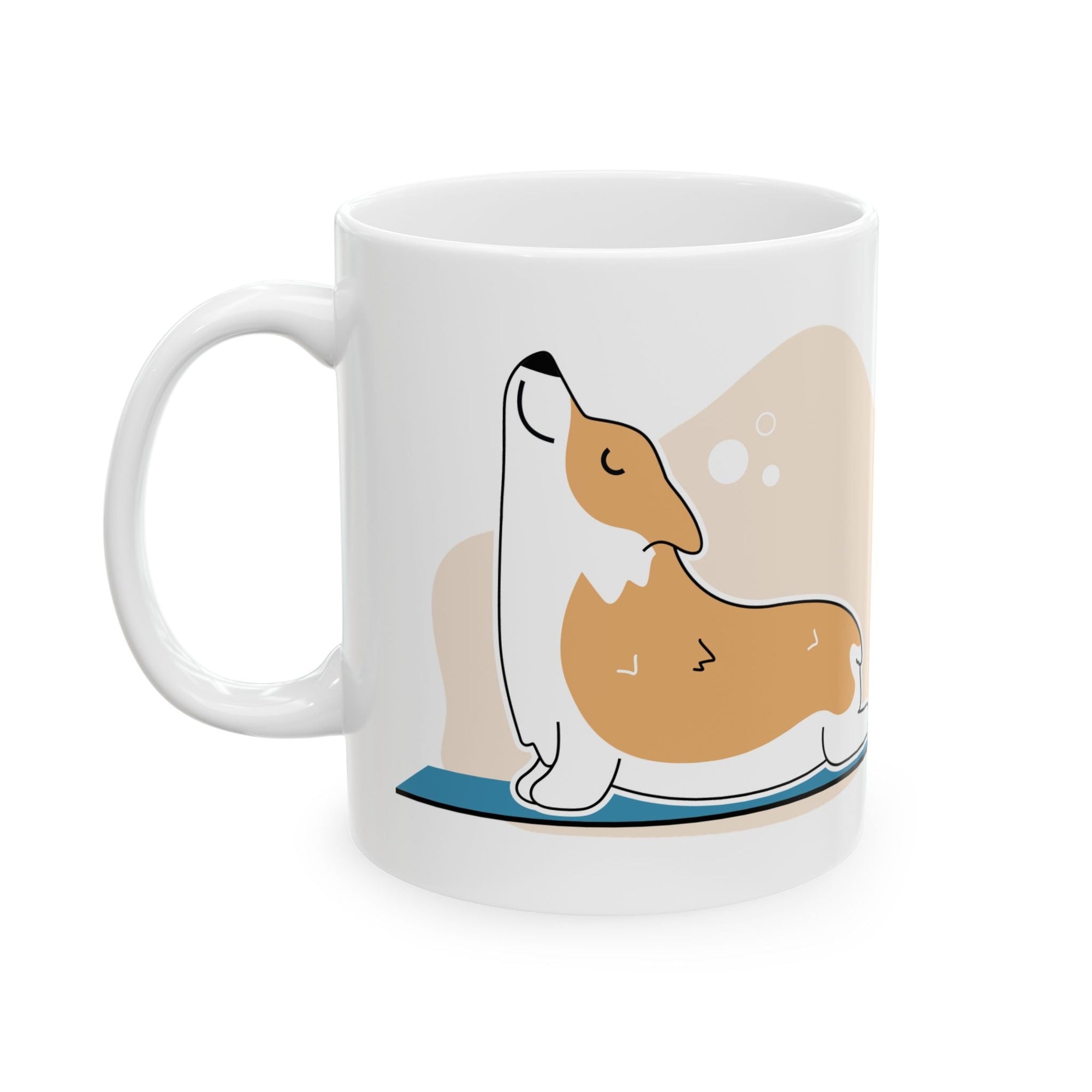 Yoga Time Ceramic Mug - Funny Mug for Yoga Lovers, Gift for Fitness Enthusiasts, Perfect for Home, Office, Coffee or Tea Printify