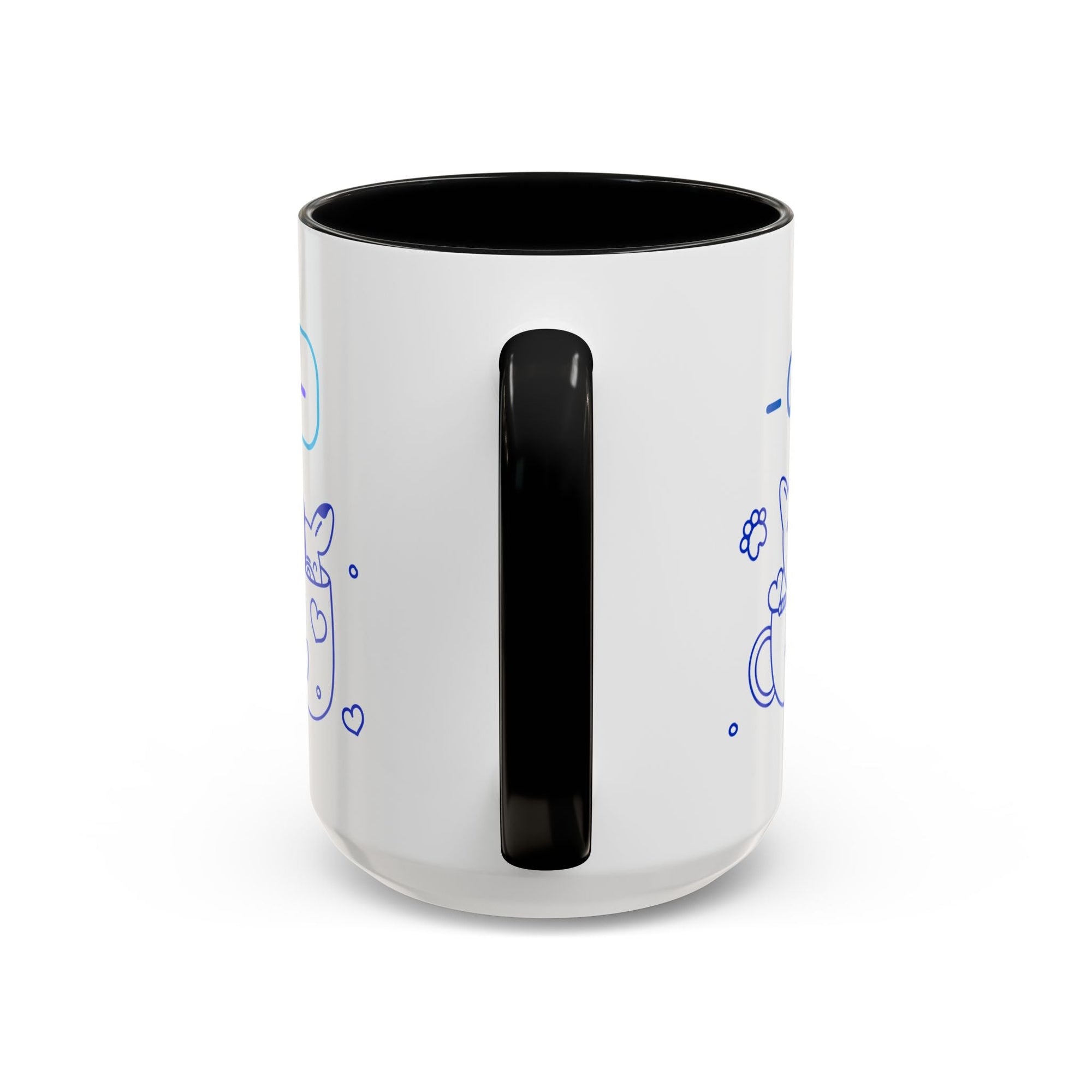 Cute pups Accent Coffee Mug - Perfect for Animal Lovers, Unique Gift for Friends, Tea Time, Kitchen Decor, Coffee Lovers Printify