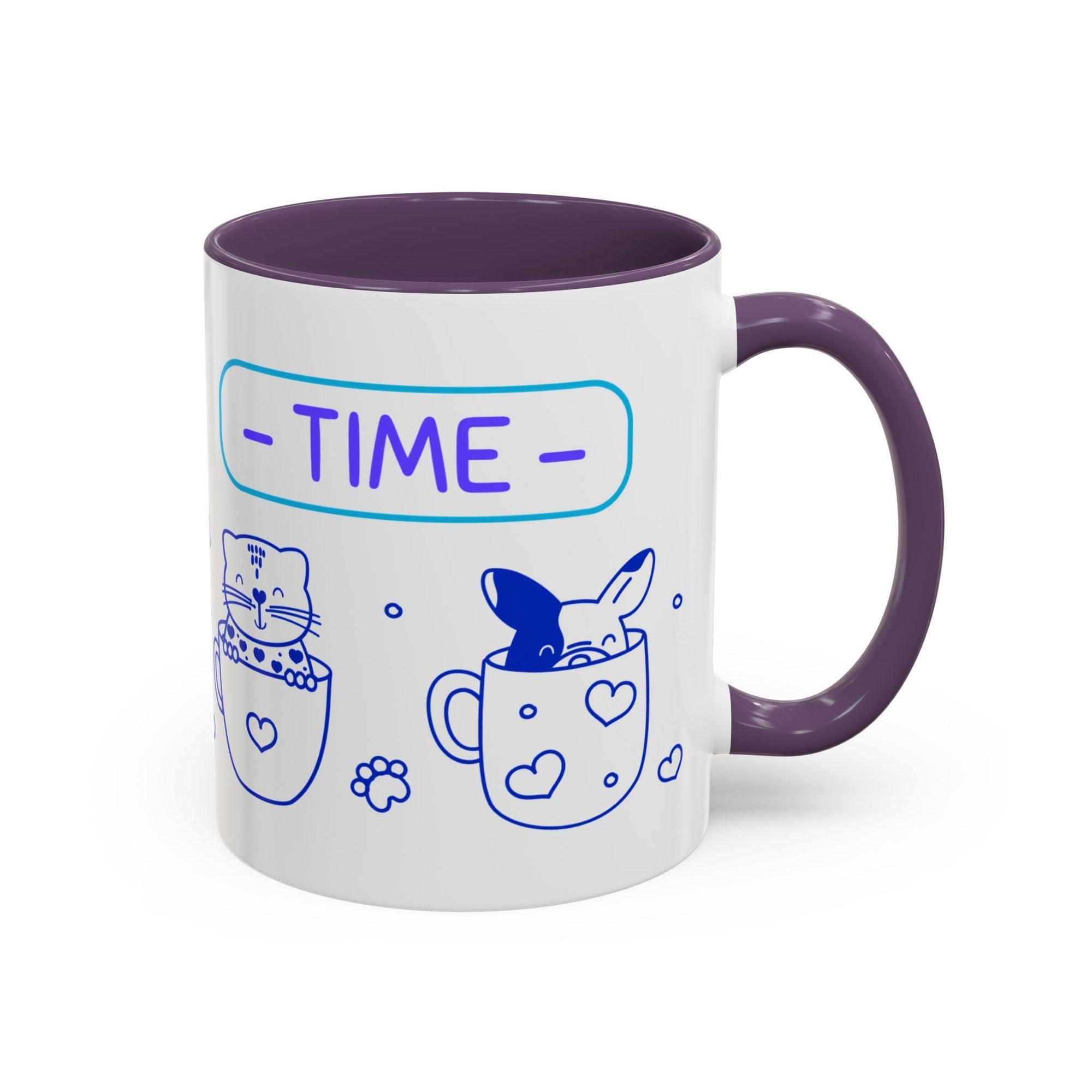 Cute pups Accent Coffee Mug - Perfect for Animal Lovers, Unique Gift for Friends, Tea Time, Kitchen Decor, Coffee Lovers Printify