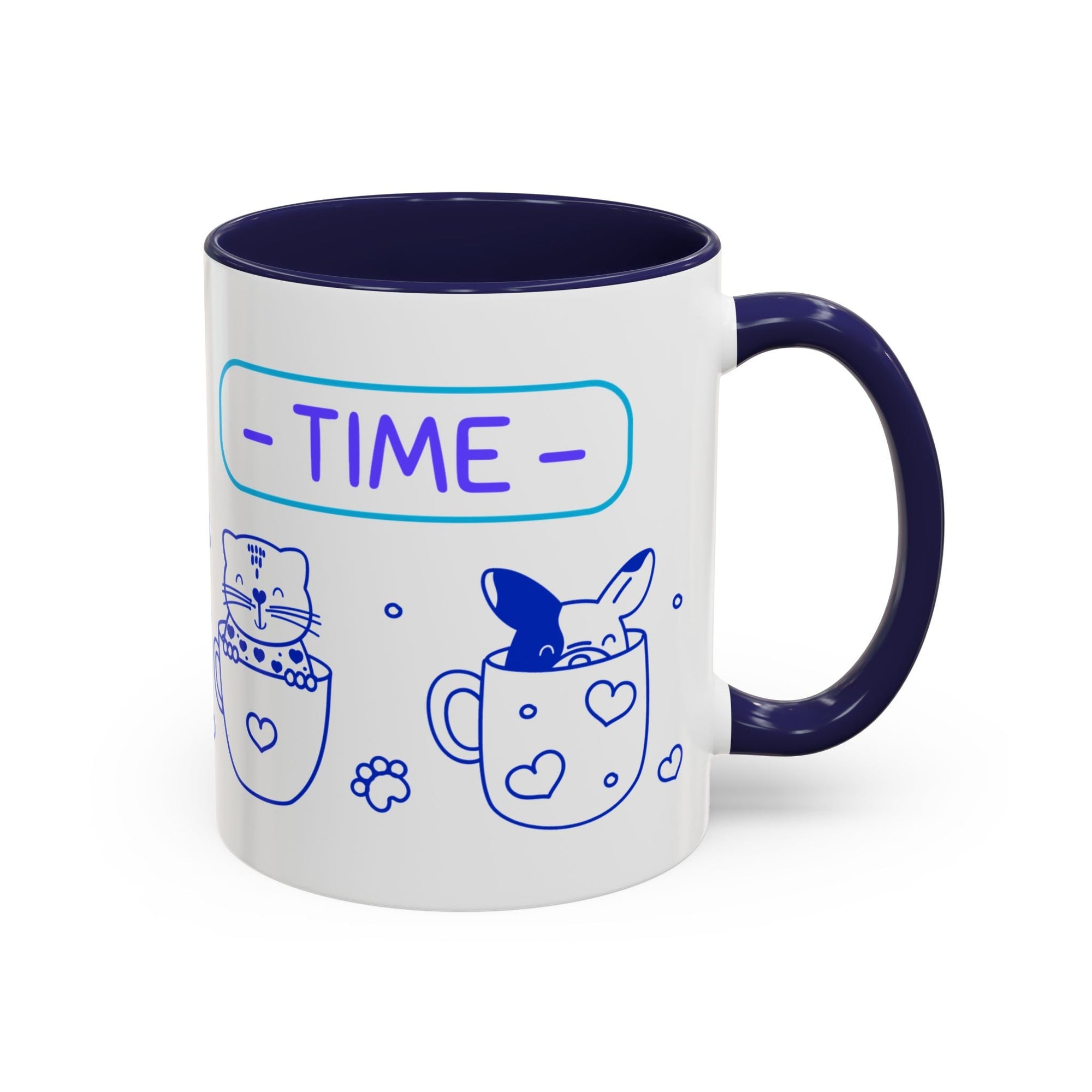 Cute pups Accent Coffee Mug - Perfect for Animal Lovers, Unique Gift for Friends, Tea Time, Kitchen Decor, Coffee Lovers Printify