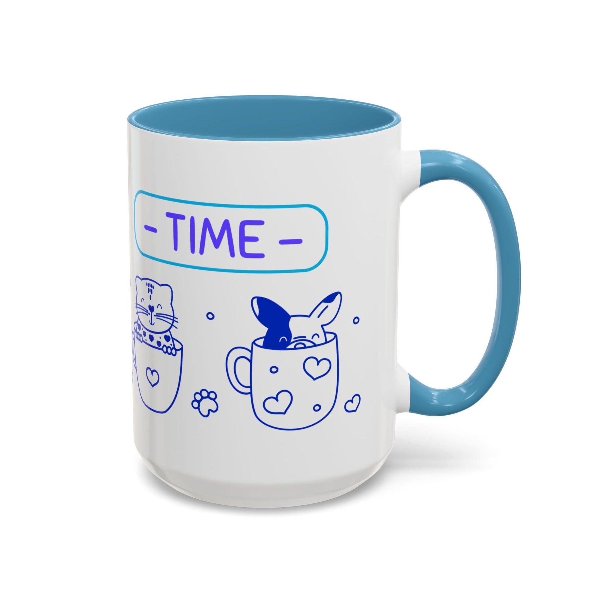 Cute pups Accent Coffee Mug - Perfect for Animal Lovers, Unique Gift for Friends, Tea Time, Kitchen Decor, Coffee Lovers Printify