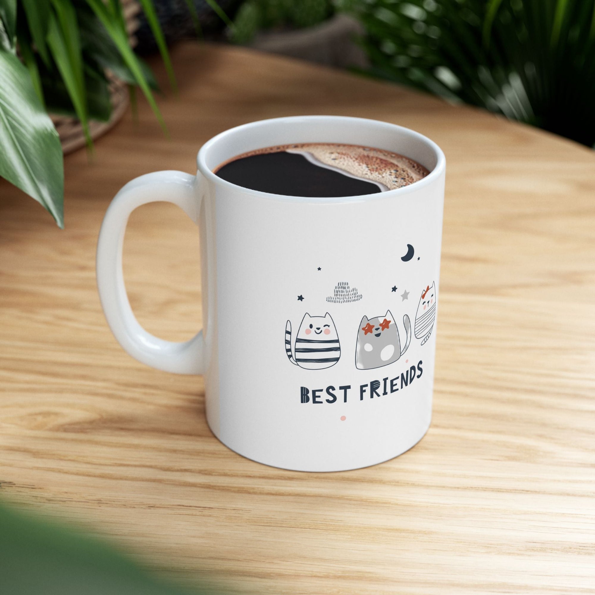 Adorable Cat Friends Ceramic Mug - Perfect Gift for Cat Lovers Printify