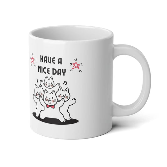 Funny Cat Jumbo Mug, 20oz, Coffee Lover Gift, Cat Mom Mug, Cute Cat Design, Pet Lover Coffee Cup