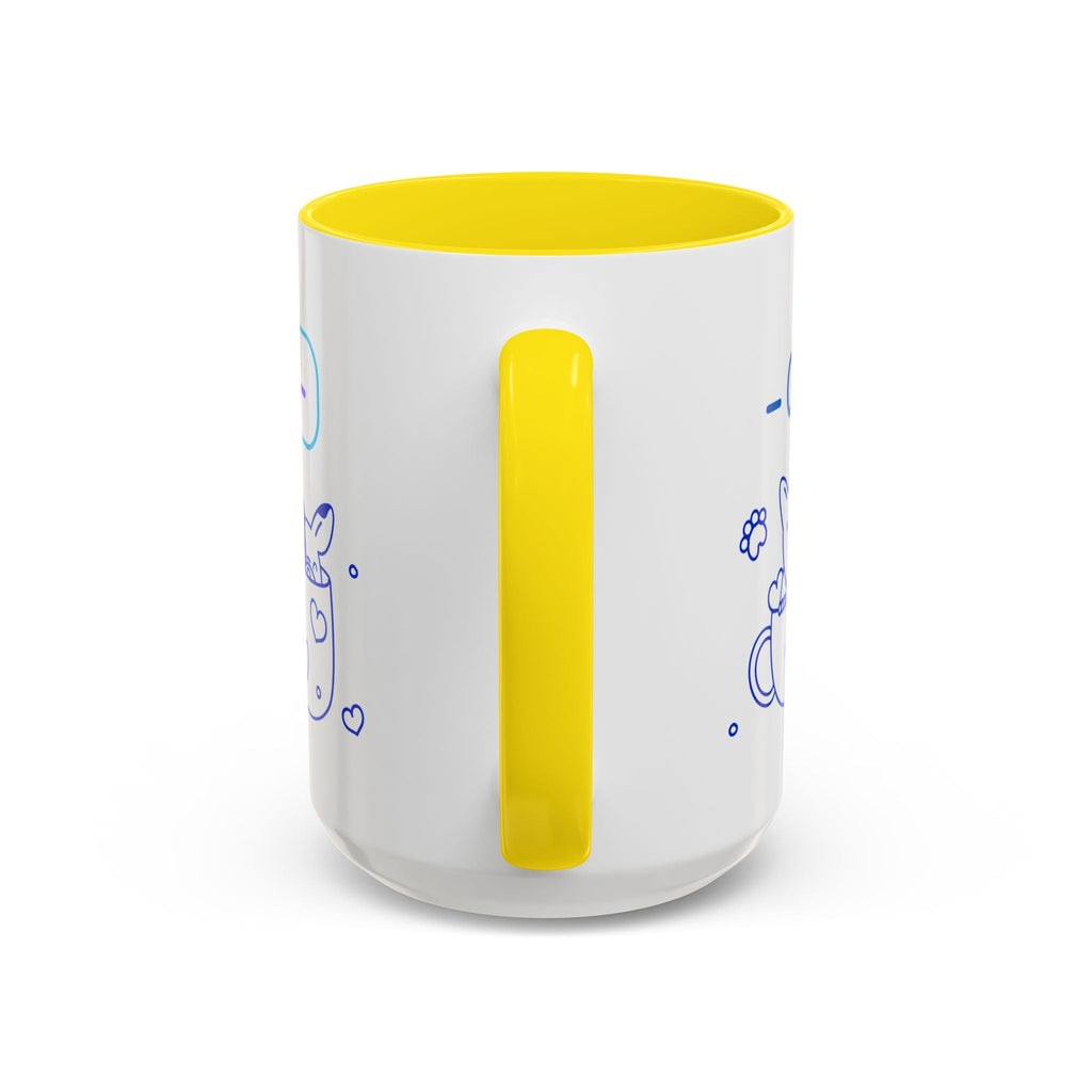 Cute pups Accent Coffee Mug - Perfect for Animal Lovers, Unique Gift for Friends, Tea Time, Kitchen Decor, Coffee Lovers Printify