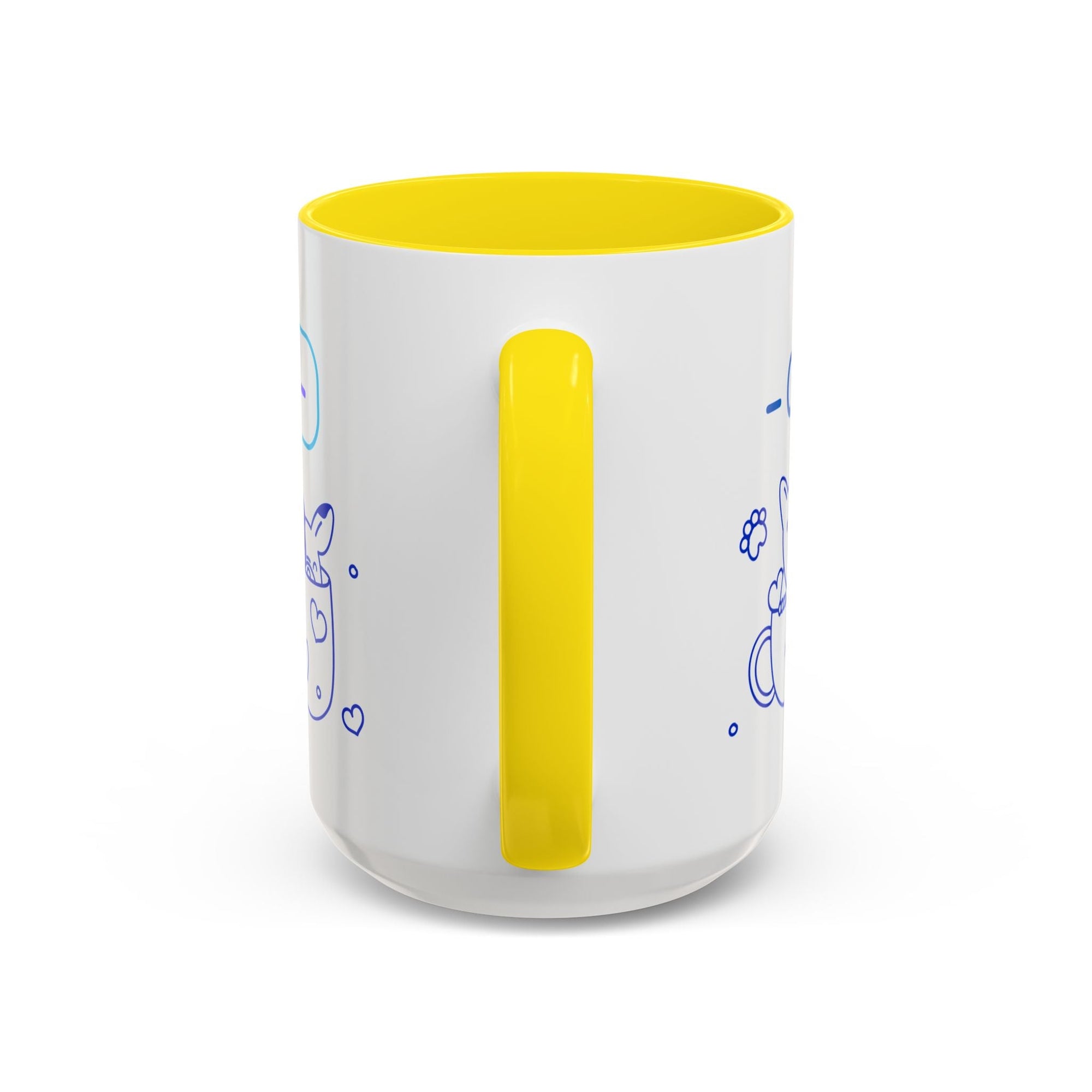 Cute pups Accent Coffee Mug - Perfect for Animal Lovers, Unique Gift for Friends, Tea Time, Kitchen Decor, Coffee Lovers Printify