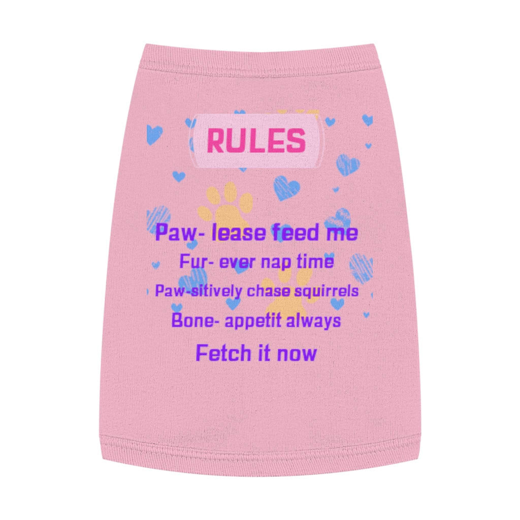 Cute dog rules Tank Top - Paw-some Feeding Rules, Dog Apparel, Pet Gift, Funny Dog Shirt - Pawmug