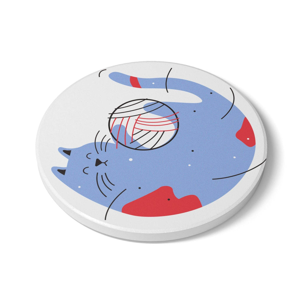 Playful Cat Ceramic Coaster - Pawmug