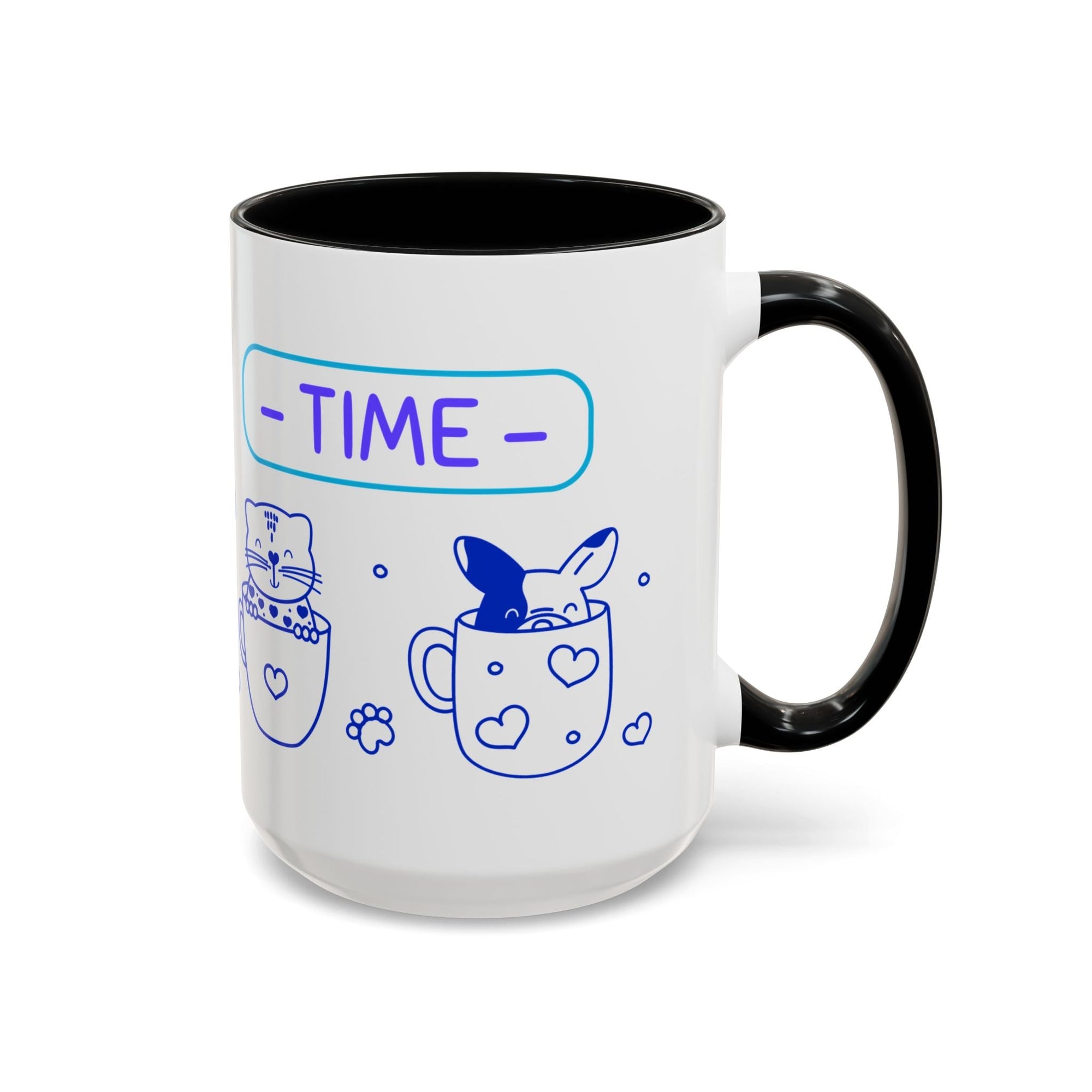 Cute pups Accent Coffee Mug - Perfect for Animal Lovers, Unique Gift for Friends, Tea Time, Kitchen Decor, Coffee Lovers Printify