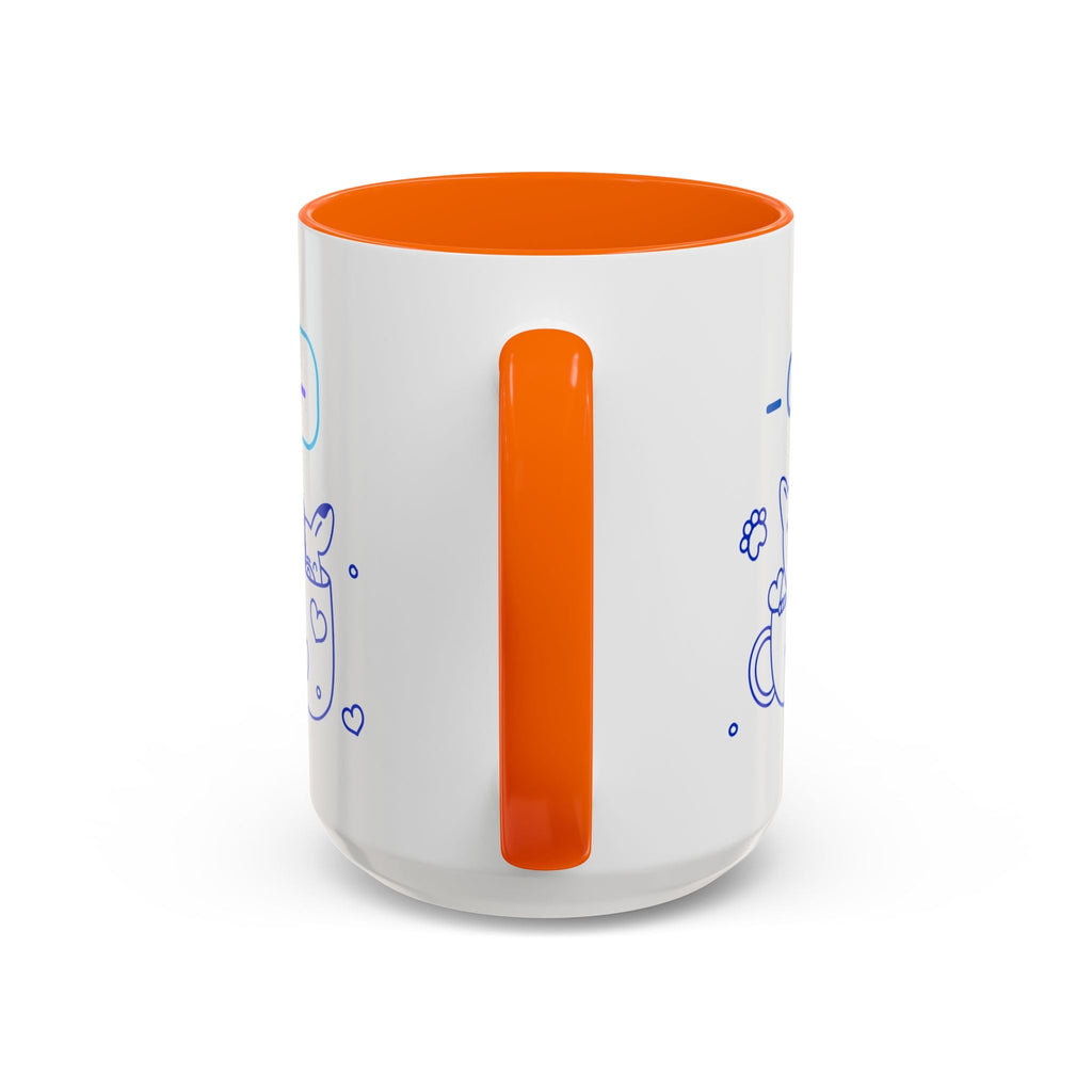 Cute pups Accent Coffee Mug - Perfect for Animal Lovers, Unique Gift for Friends, Tea Time, Kitchen Decor, Coffee Lovers Printify