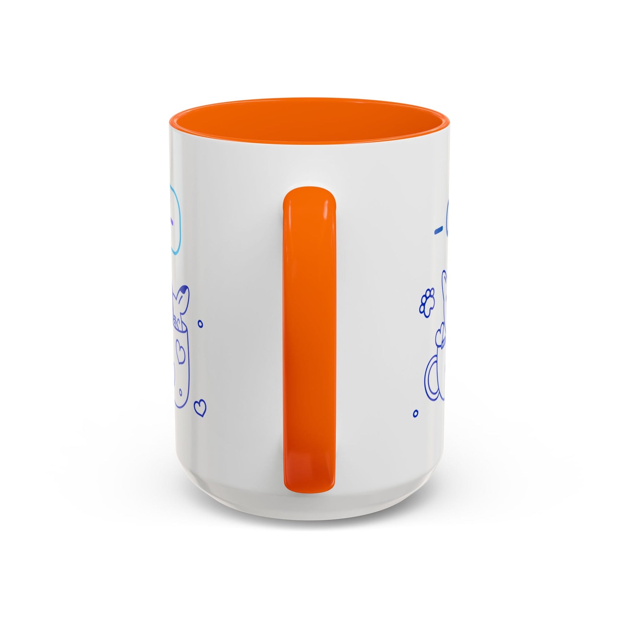 Cute pups Accent Coffee Mug - Perfect for Animal Lovers, Unique Gift for Friends, Tea Time, Kitchen Decor, Coffee Lovers Printify