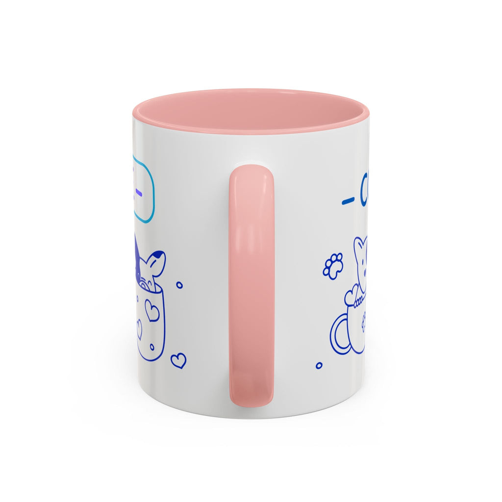 Cute pups Accent Coffee Mug - Perfect for Animal Lovers, Unique Gift for Friends, Tea Time, Kitchen Decor, Coffee Lovers Printify