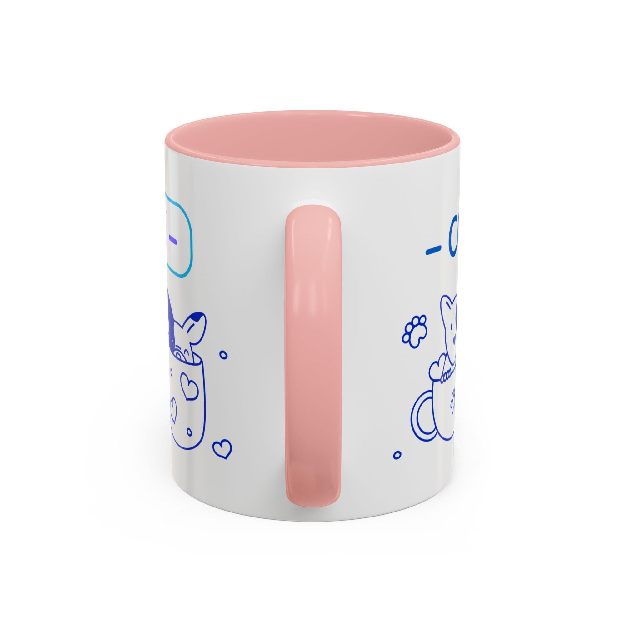 Cute pups Accent Coffee Mug - Perfect for Animal Lovers, Unique Gift for Friends, Tea Time, Kitchen Decor, Coffee Lovers Printify