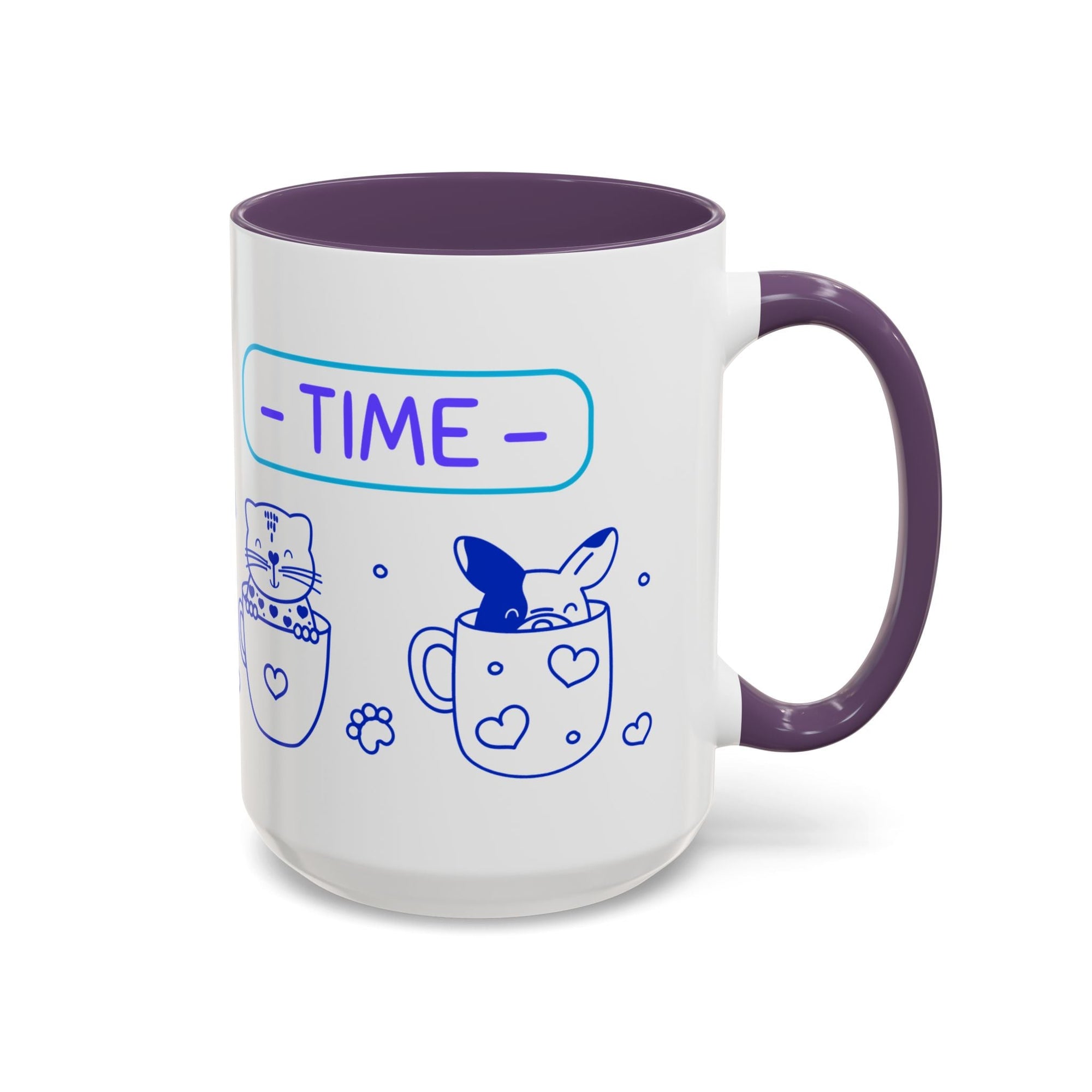 Cute pups Accent Coffee Mug - Perfect for Animal Lovers, Unique Gift for Friends, Tea Time, Kitchen Decor, Coffee Lovers Printify
