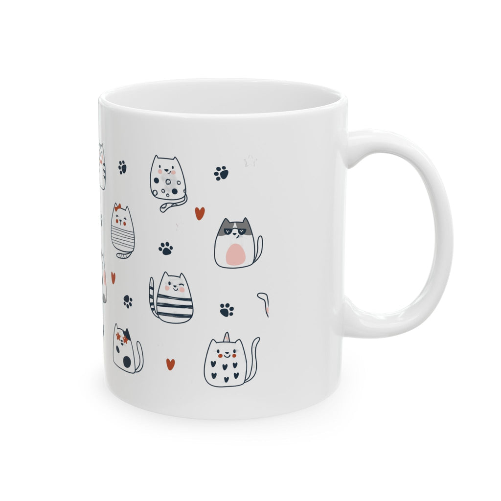 Adorable Cat Friends Ceramic Mug - Perfect Gift for Cat Lovers Printify