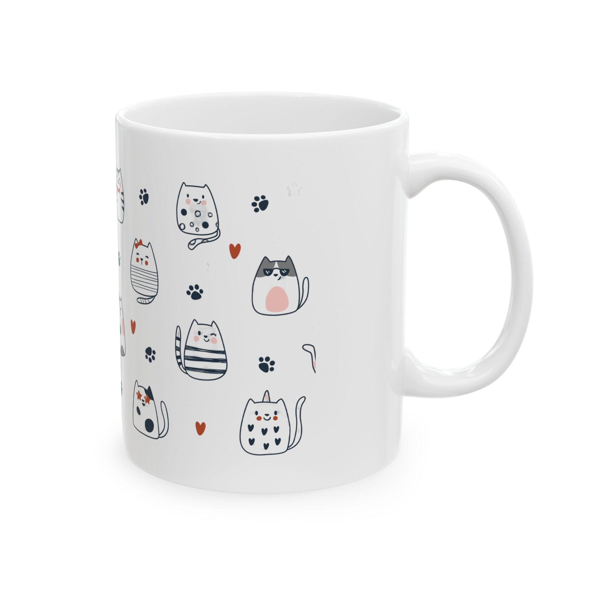 Adorable Cat Friends Ceramic Mug - Perfect Gift for Cat Lovers Printify