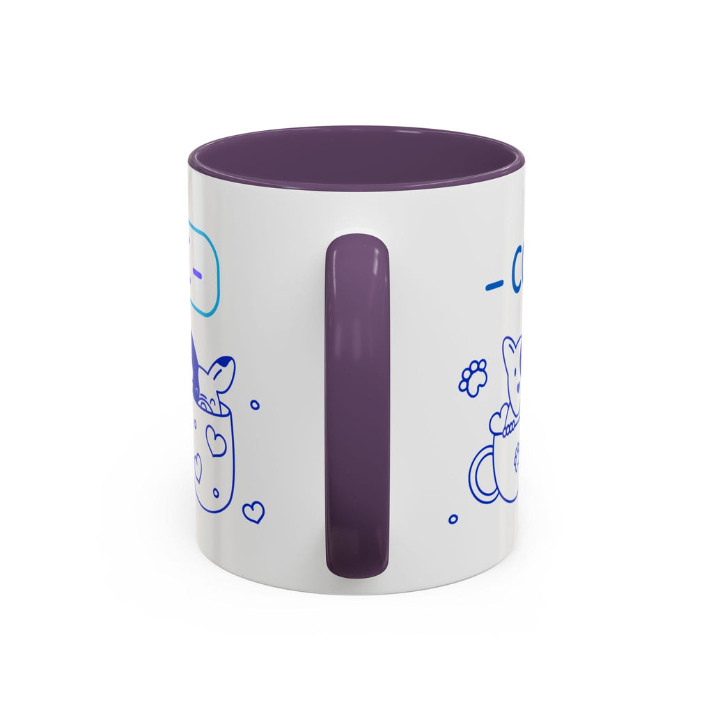 Cute pups Accent Coffee Mug - Perfect for Animal Lovers, Unique Gift for Friends, Tea Time, Kitchen Decor, Coffee Lovers Printify