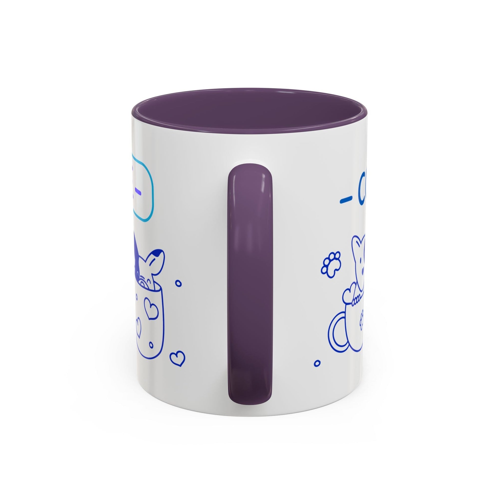 Cute pups Accent Coffee Mug - Perfect for Animal Lovers, Unique Gift for Friends, Tea Time, Kitchen Decor, Coffee Lovers Printify