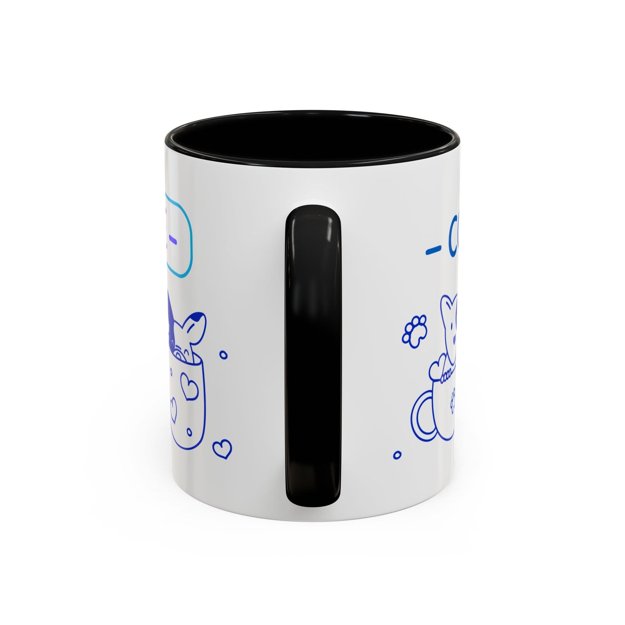 Cute pups Accent Coffee Mug - Perfect for Animal Lovers, Unique Gift for Friends, Tea Time, Kitchen Decor, Coffee Lovers Printify