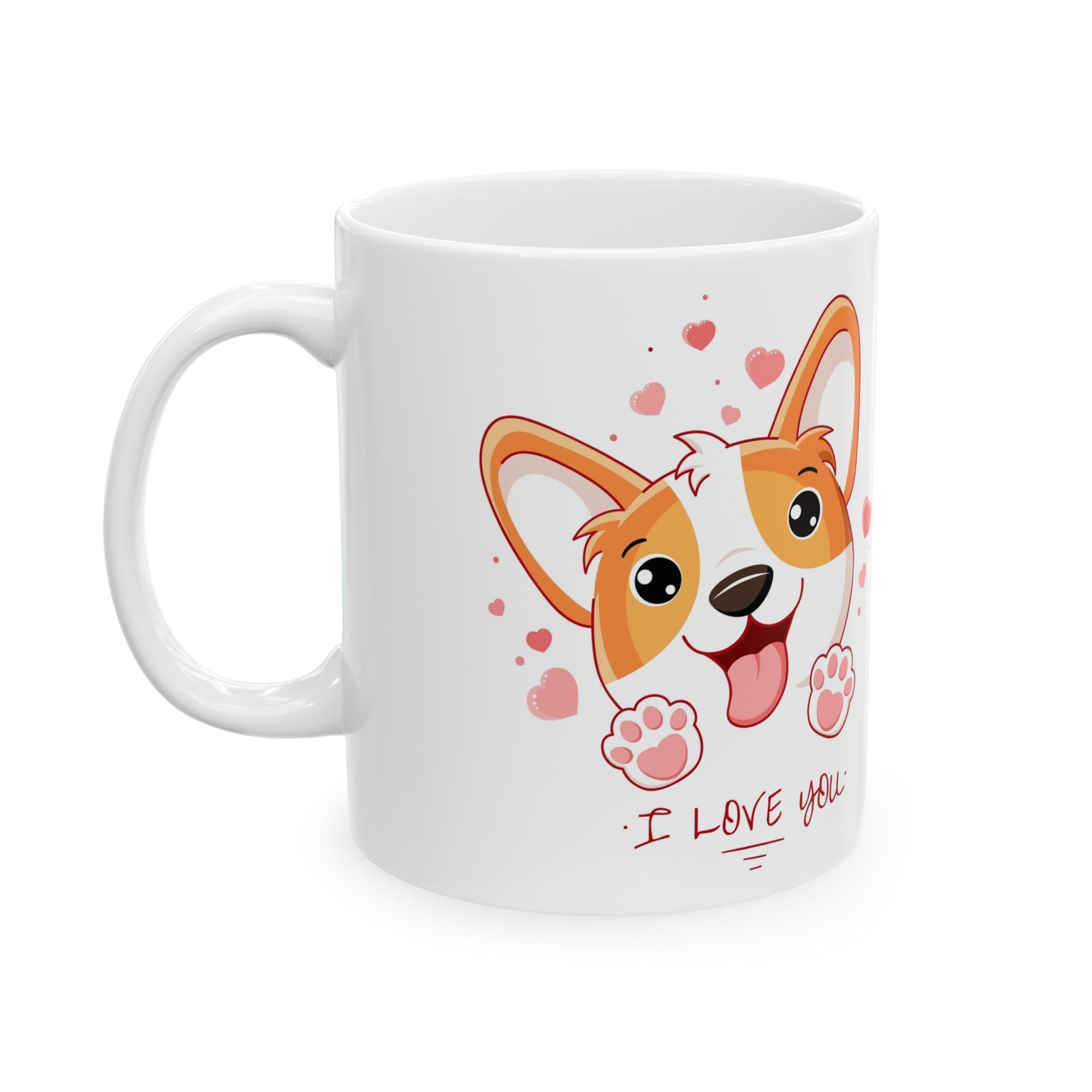 Adorable Corgi Love Ceramic Mug - Perfect Gift for Dog Lovers Printify