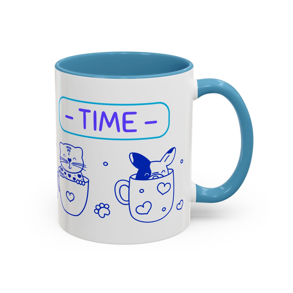 Cute pups Accent Coffee Mug - Perfect for Animal Lovers, Unique Gift for Friends, Tea Time, Kitchen Decor, Coffee Lovers Printify